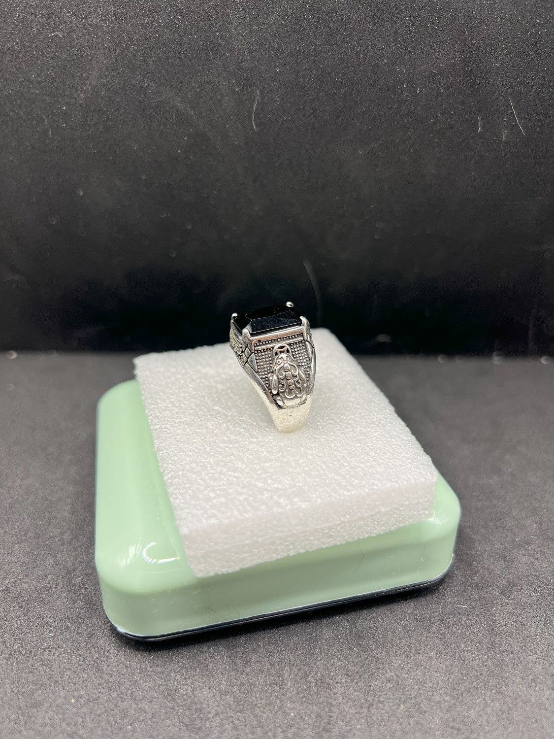 Jewelry Black Square Cz Silver Ring - Size 9 Size ONE SIZE - 2 Thumbnail