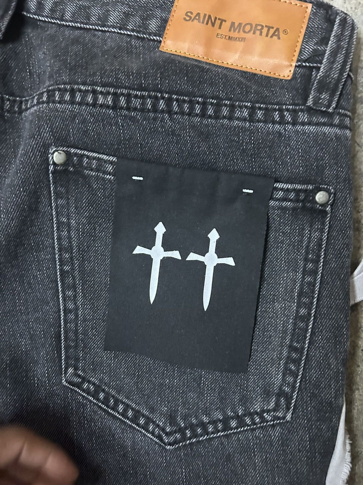 Designer SAINT MORTA FLARE DENIM Size US 30 / EU 46 - 6 Thumbnail