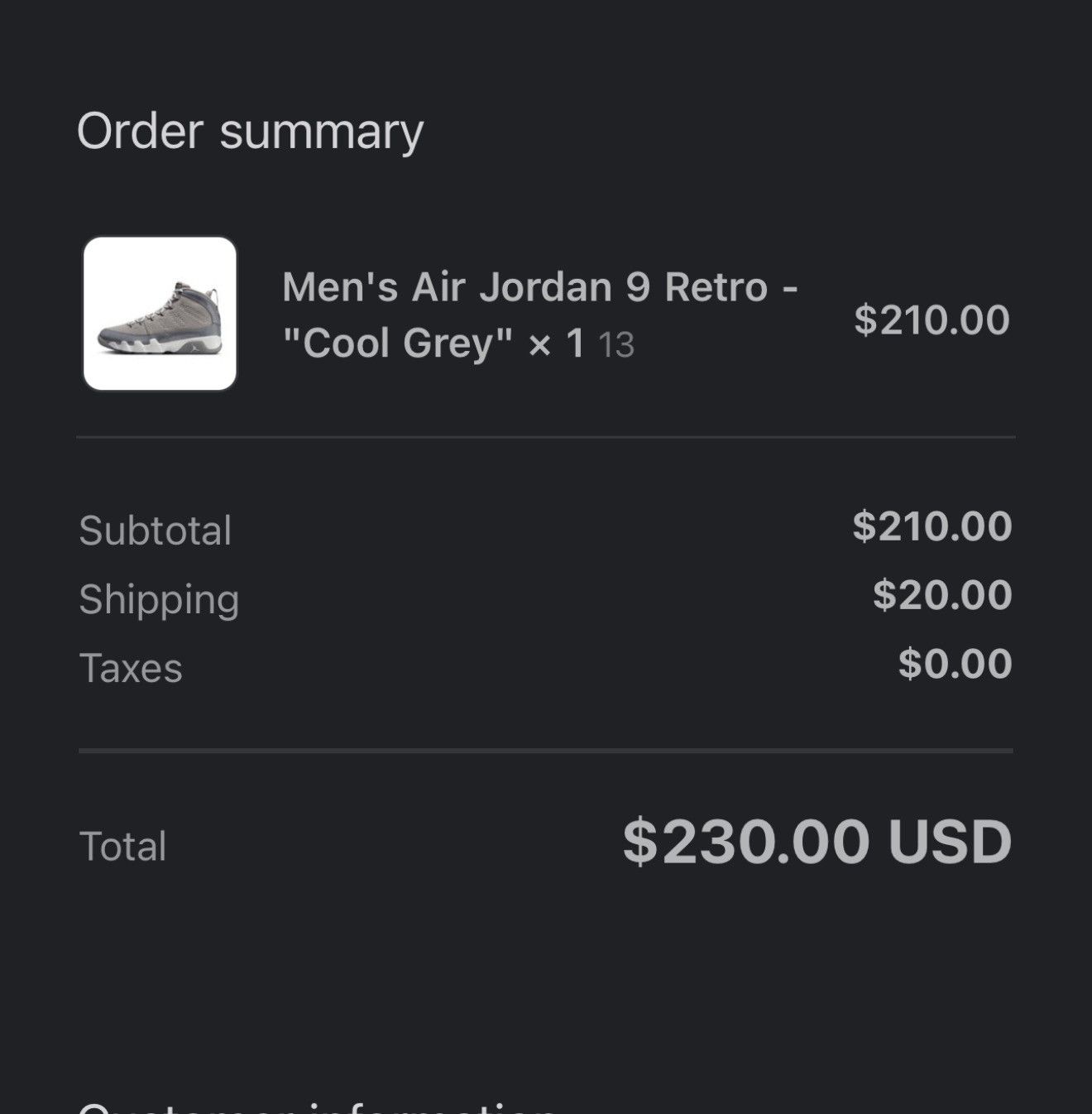 Jordan Brand Cool Grey Size 13 *Preorder Size US 13 / EU 46 - 1 Thumbnail