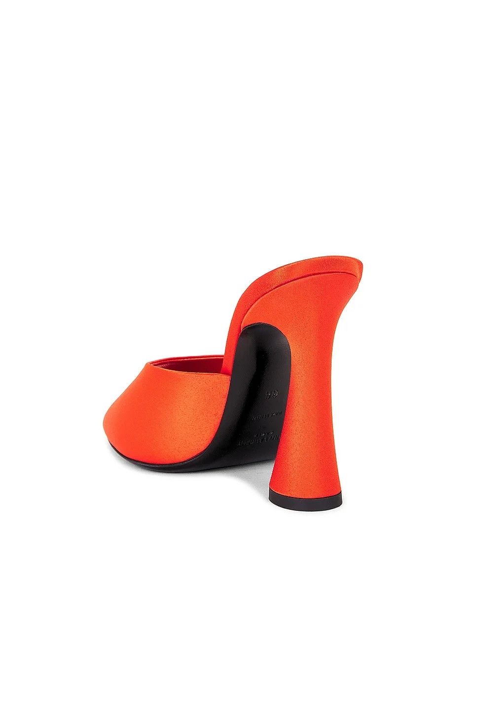 Saint Laurent Paris oc11z1125 Suite Mules in Satin Crepe in Arancio Size US 7.5 / IT 37.5 - 3 Thumbnail