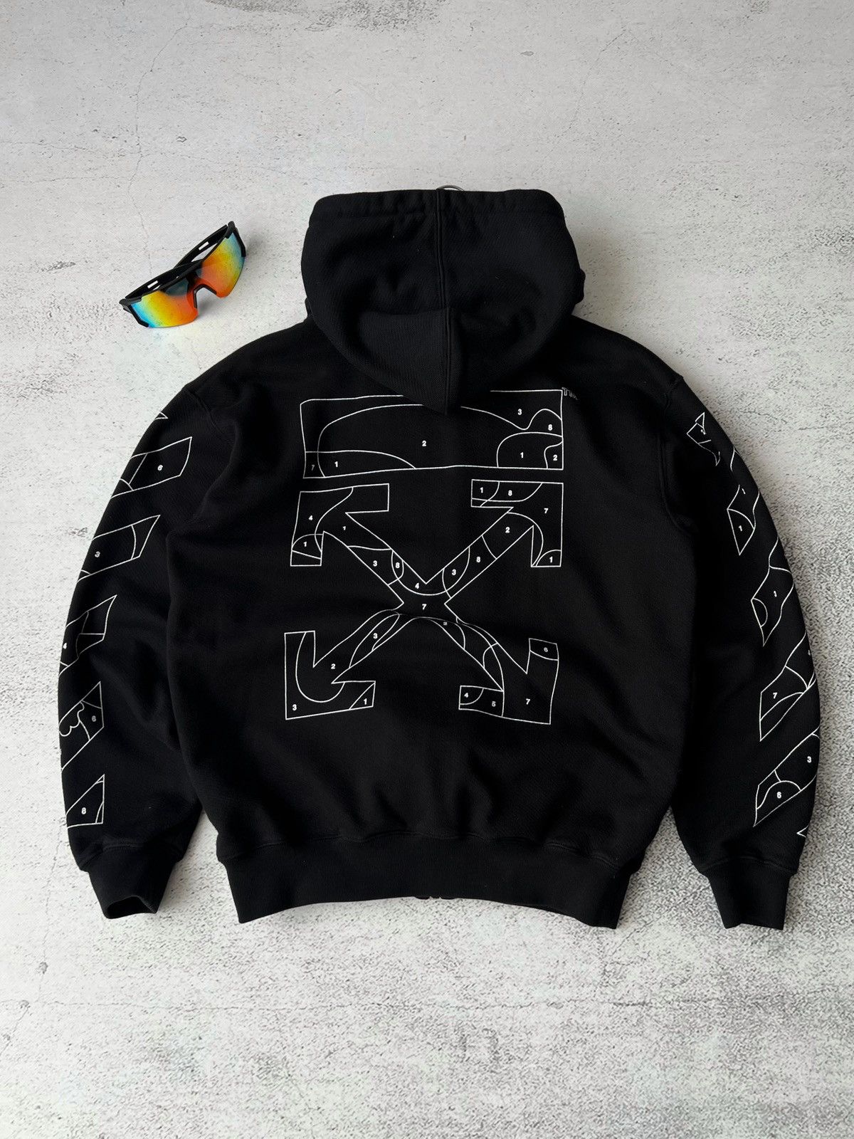 Off-White Off-White Puzzle Zip Hoodie Black M Women’s Rare Streetwear Size M / US 6-8 / IT 42-44 - 1 Thumbnail