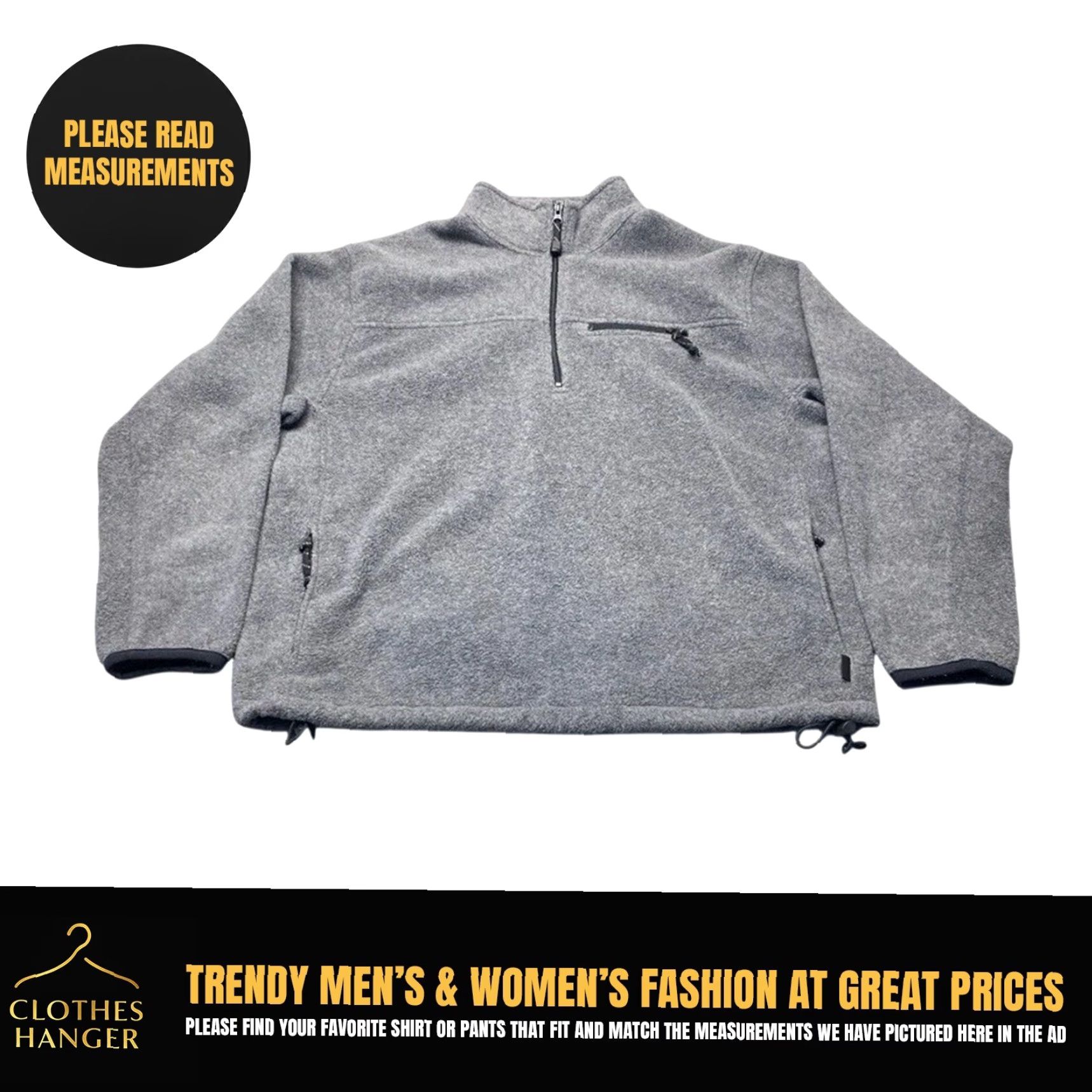 J.Crew J Crew JCMG Multiglisse 1/4 Zip Pullover Fleece Sweater Mens Large Gray Pockets Size US L / EU 52-54 / 3 - 2 Thumbnail