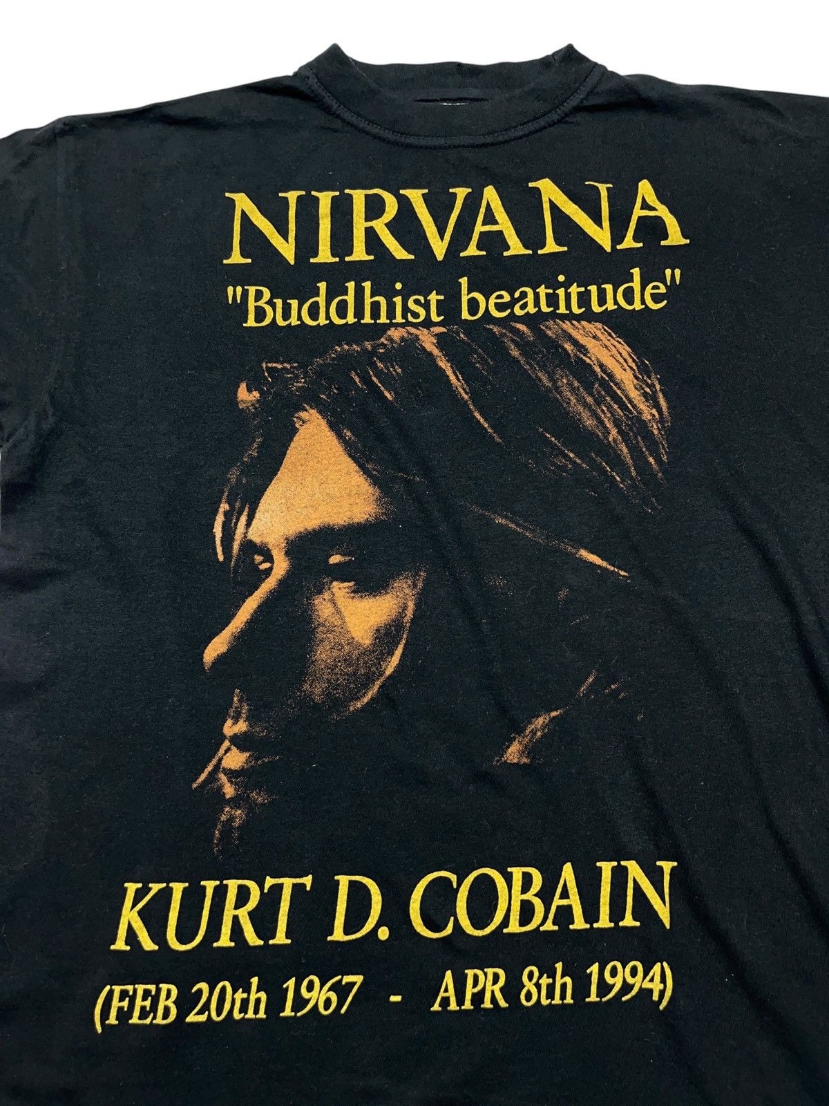 Nirvana Vintage 90s Nirvana Kurt Cobain Death Note Memorial T-shirt Size US L / EU 52-54 / 3 - 7 Thumbnail