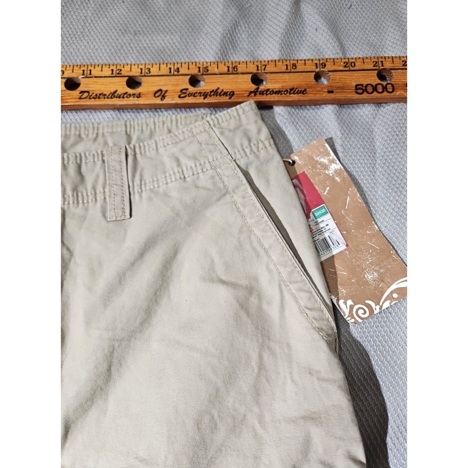 Mossimo NWT Mossimo Vintage Beige Cargo Pants - Mens 34x30 Y2k Style Flap Pockets - Low Rise Knit Size US 34 / EU 50 - 6 Thumbnail