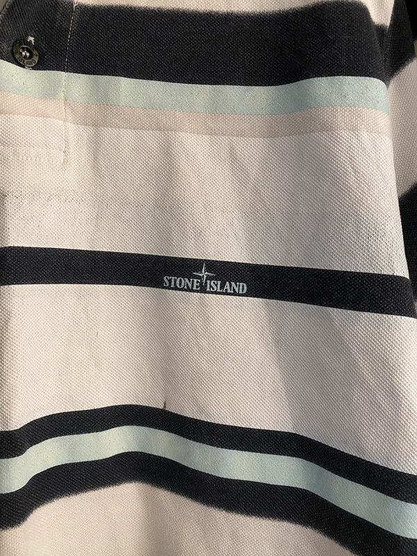 Stone Island × Vintage Stone Island 2013 Striped Cotton Polo Shirt - Large Size US L / EU 52-54 / 3 - 3 Thumbnail