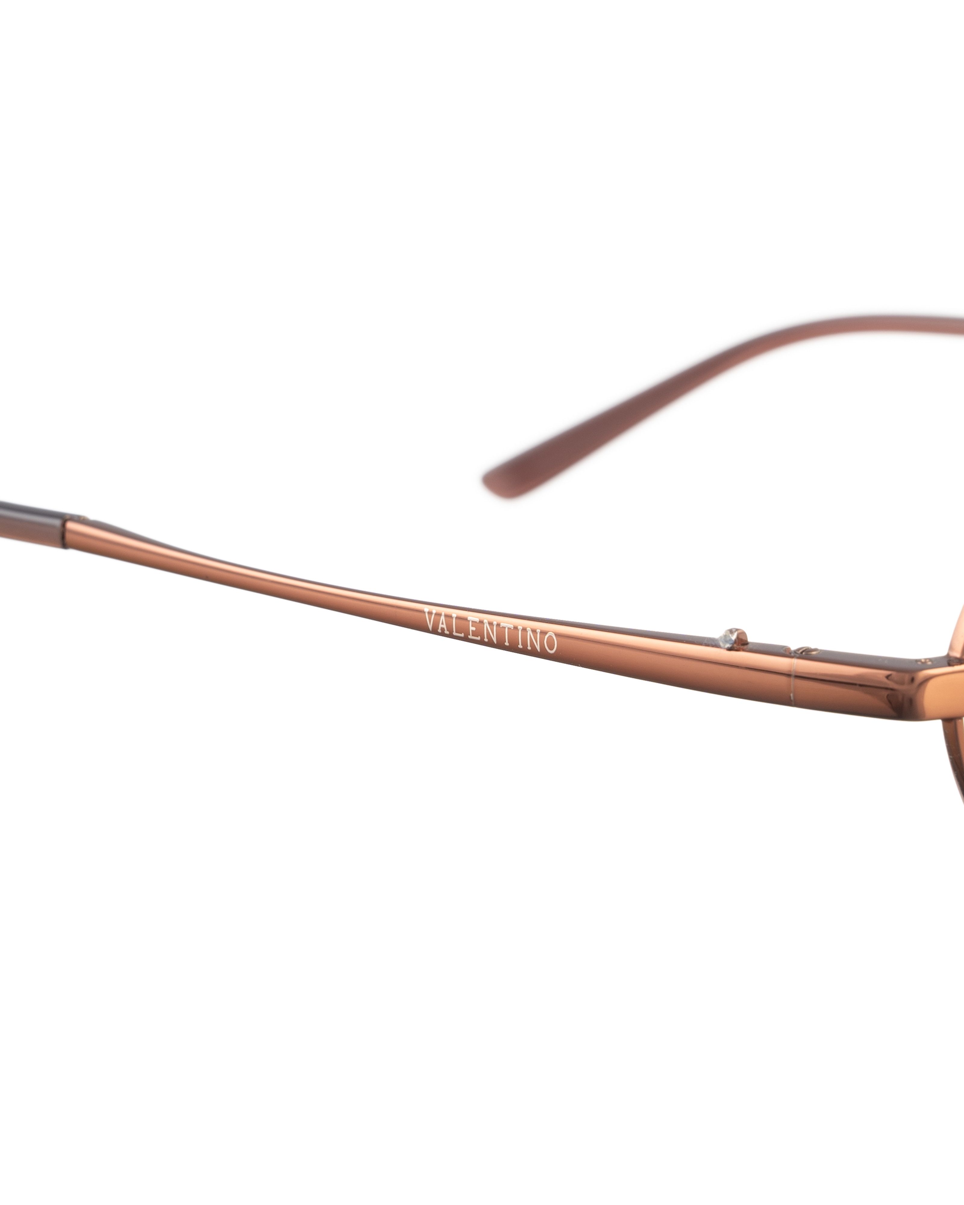 Valentino Valentino 00s Thin Copper Brown Metal Glasses Size ONE SIZE - 3 Thumbnail