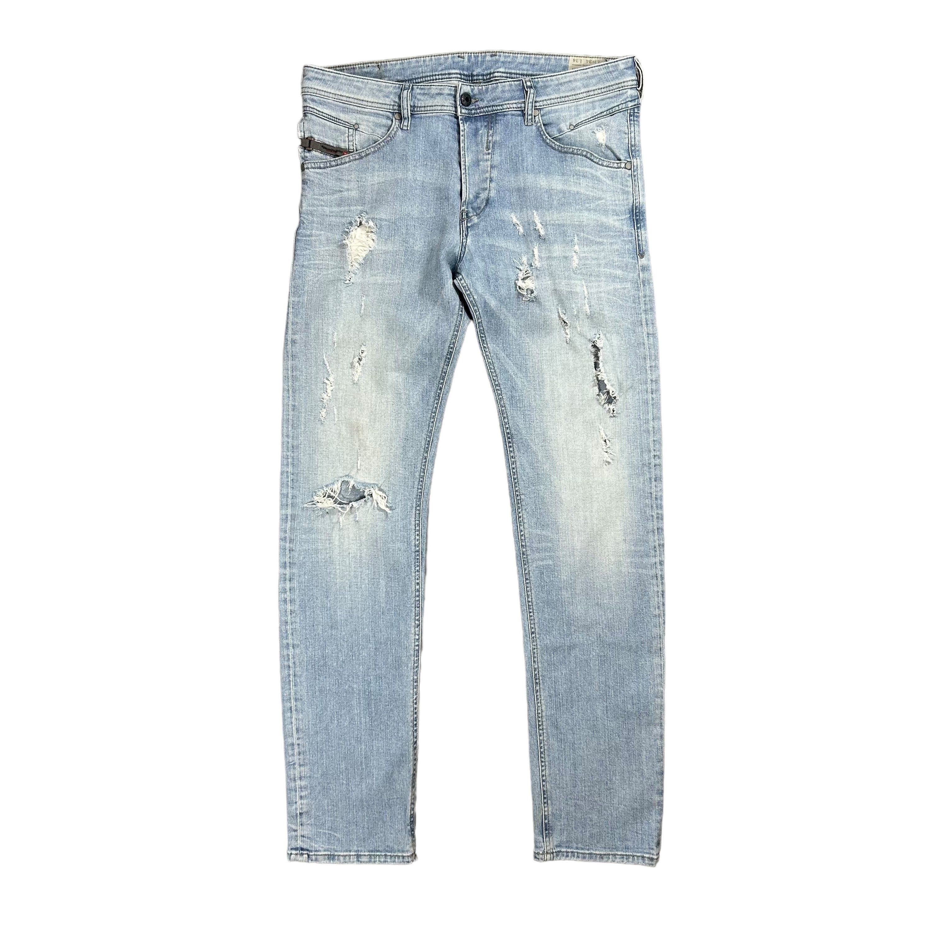 Diesel Diesel Belther Regular Slim Tapered Blue Denim Jeans W34L34 Size US 34 / EU 50 - 1 Thumbnail