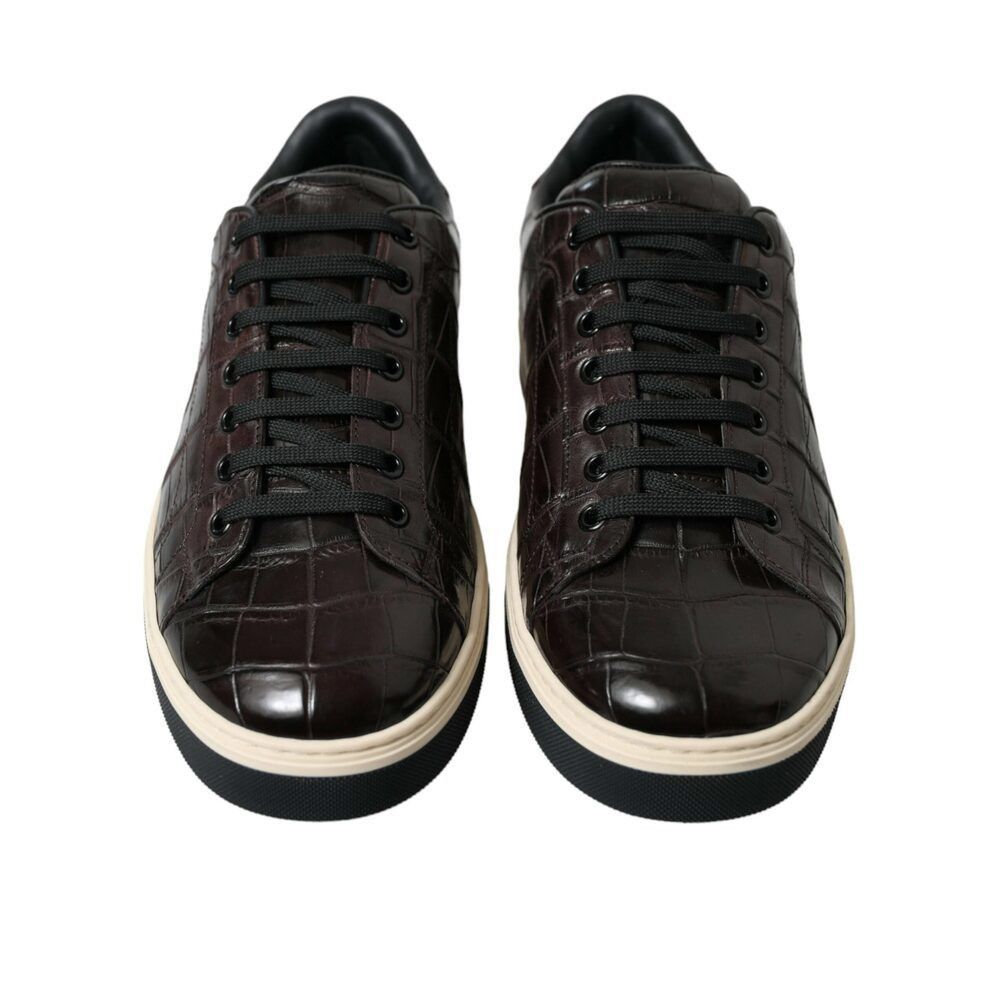 Dolce & Gabbana Dolce & Gabbana Elegant Exotic Leather Low-Top Sneakers Size US 6 / EU 39 - 2 Thumbnail