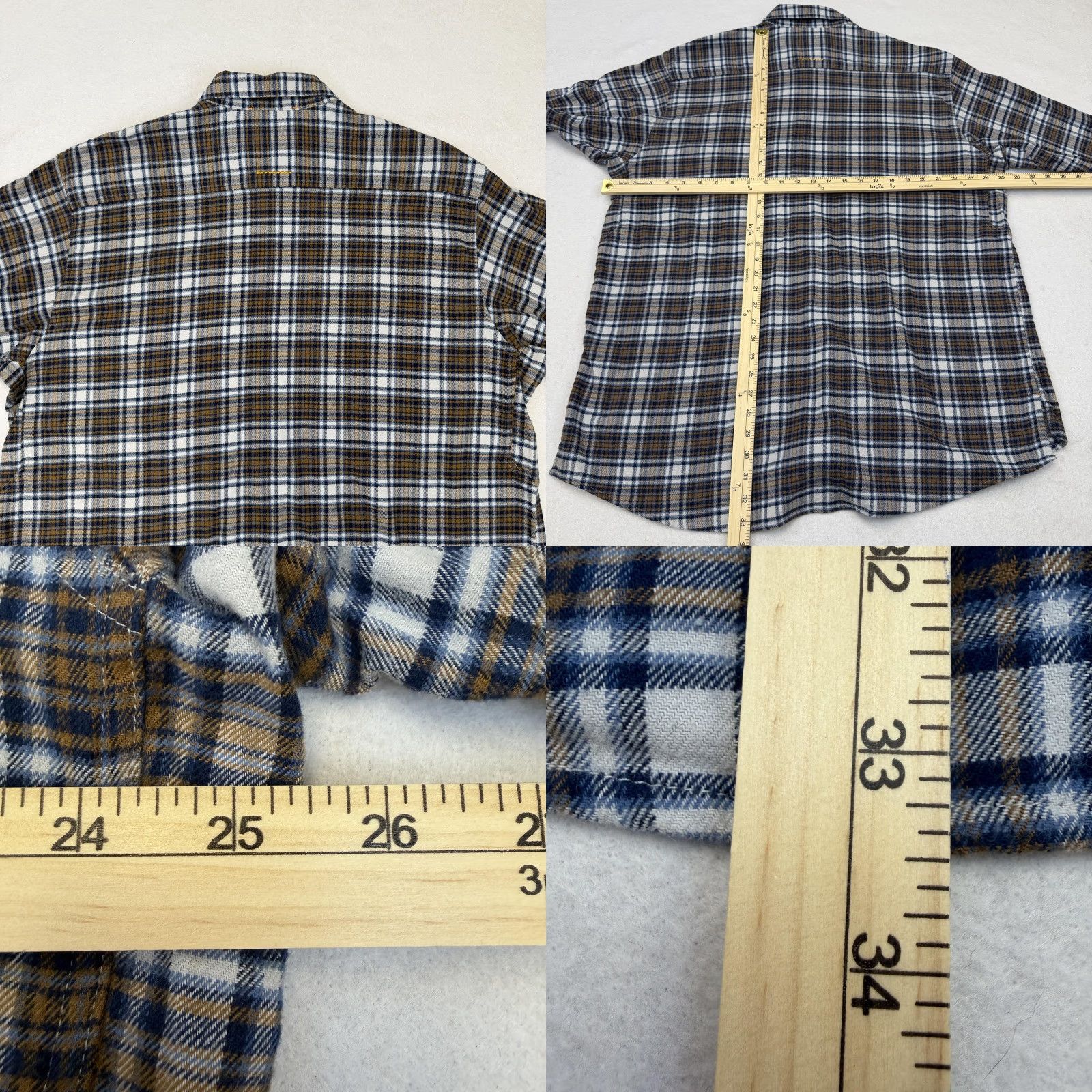 Ariat Ariat Shirt Mens XL Blue Plaid Flannel Long Sleeve Button Up Rebar Workwear Size US XL / EU 56 / 4 - 8 Thumbnail