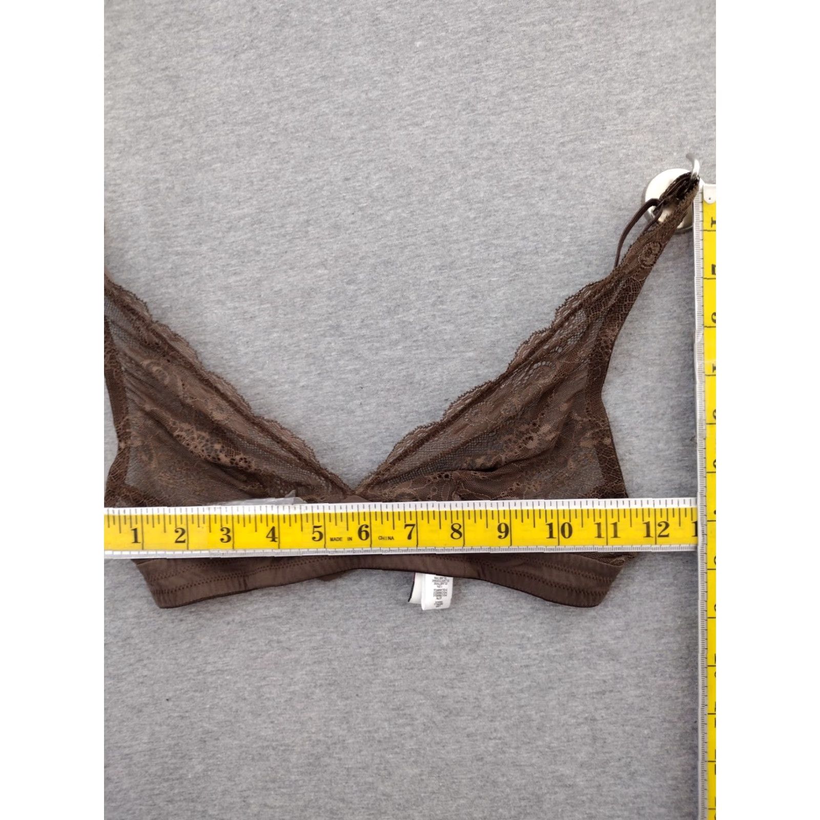 Cosabella VINTAGE Aritzia x Cosabella Savona Bralette Bra Lingerie Wireless Floral Lace Sheer XS Brown One Size Cosabella Bralette Womens XS Bra Size ONE SIZE - 5 Thumbnail