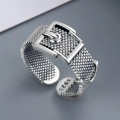 VIBE Vintage Big Belt Rings with antique Knuckle Size ONE SIZE - 3 Thumbnail