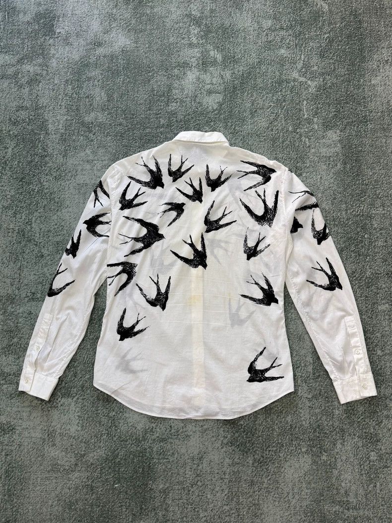 Alexander McQueen Alexander Mcqueen Swallow print long-sleeved shirt Size US M / EU 48-50 / 2 - 2 Thumbnail