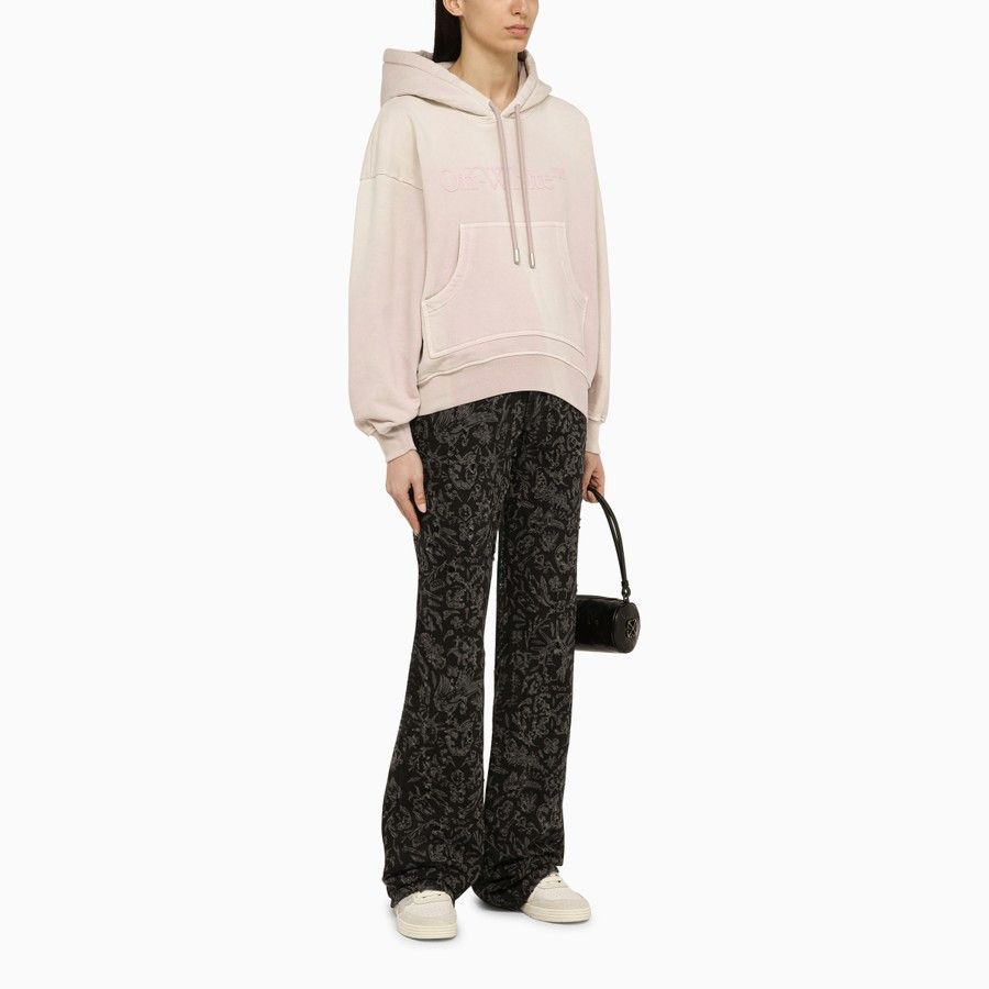 Off-White o1d2blof0924 Cotton Hoodie With Logo in Pink Size M / US 6-8 / IT 42-44 - 2 Thumbnail