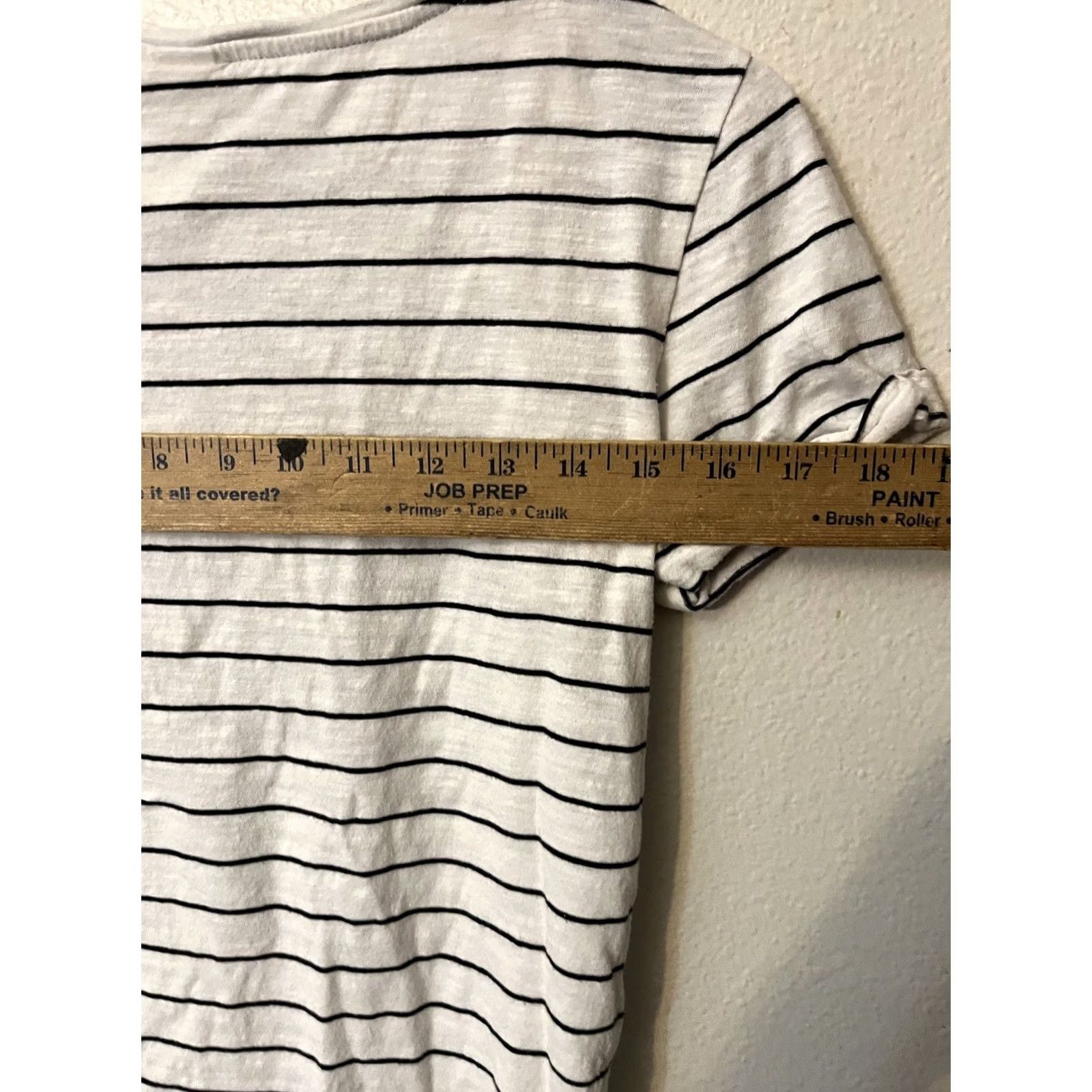 H&M H&M Basic White Striped Short Sleeve T Shirt XS Women Casual Size XS / US 0-2 / IT 36-38 - 4 Thumbnail