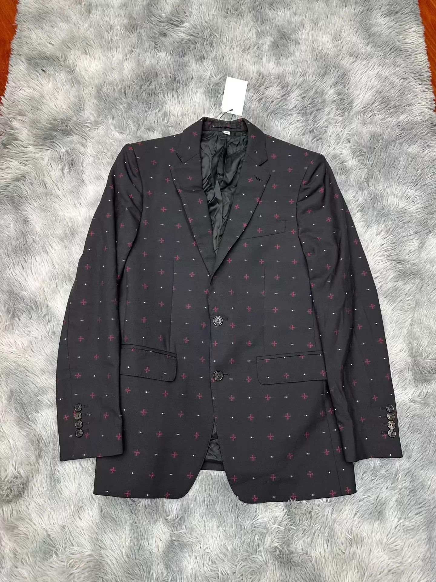 Burberry Burberry Polka Dot All-Over Print Suit 50 Worn 1x Size 50R - 1 Thumbnail