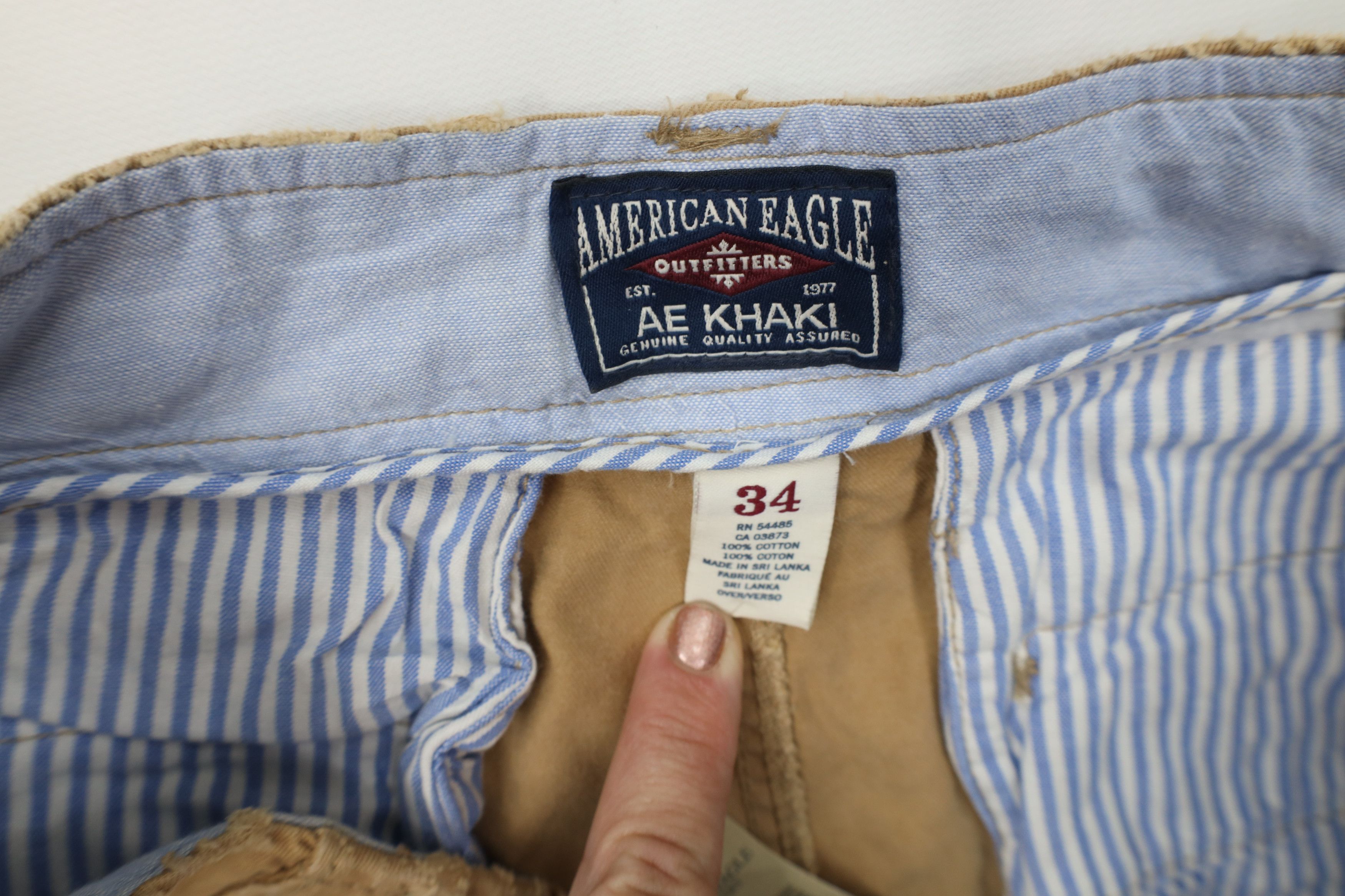 American Eagle Outfitters Deadstock Vintage Y2K American Eagle Outfitters Chino Shorts Size US 34 / EU 50 - 8 Thumbnail