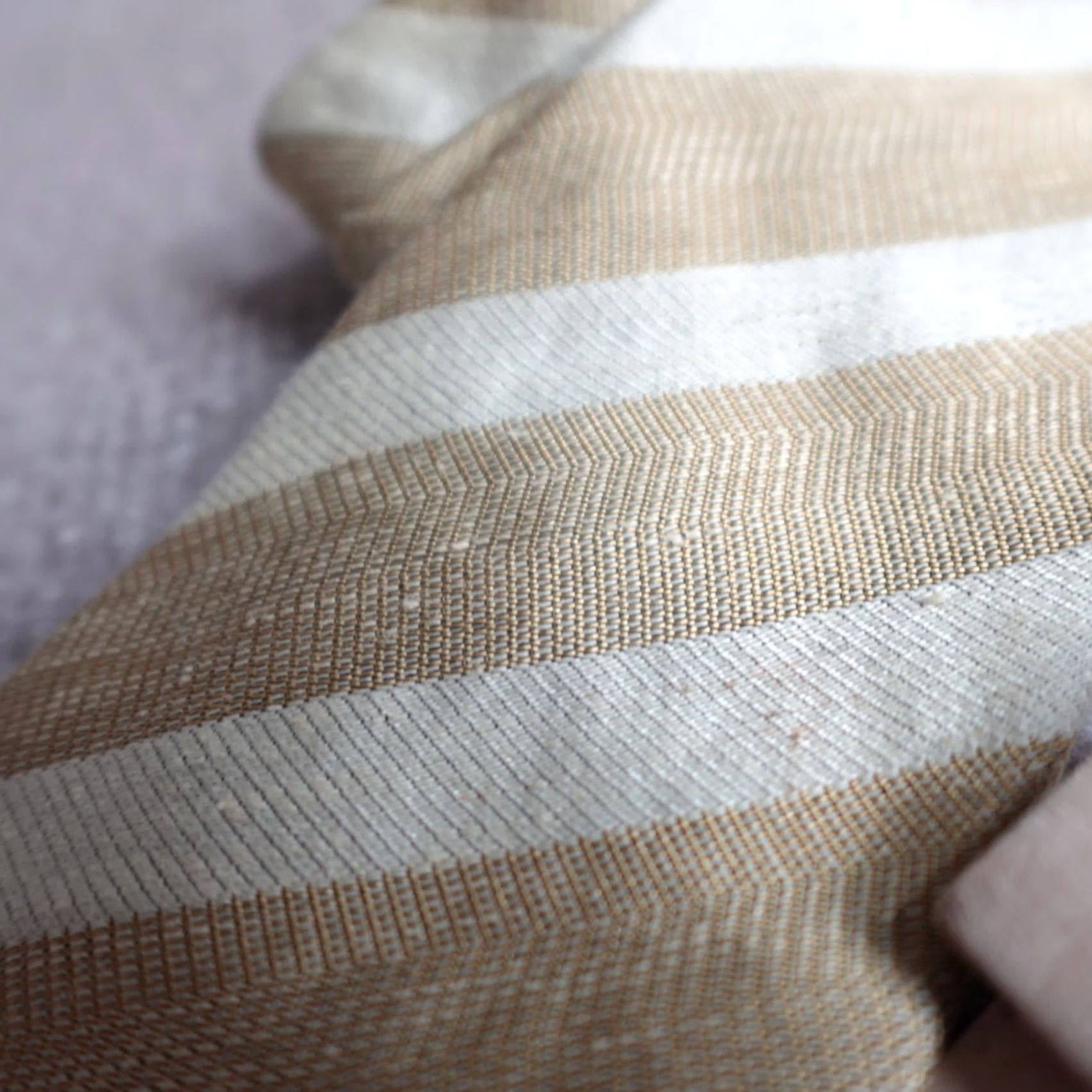 Celine CELINE Mens Tie Yellow Striped Jacquard Silk Made in Spain One Size Size ONE SIZE - 2 Thumbnail