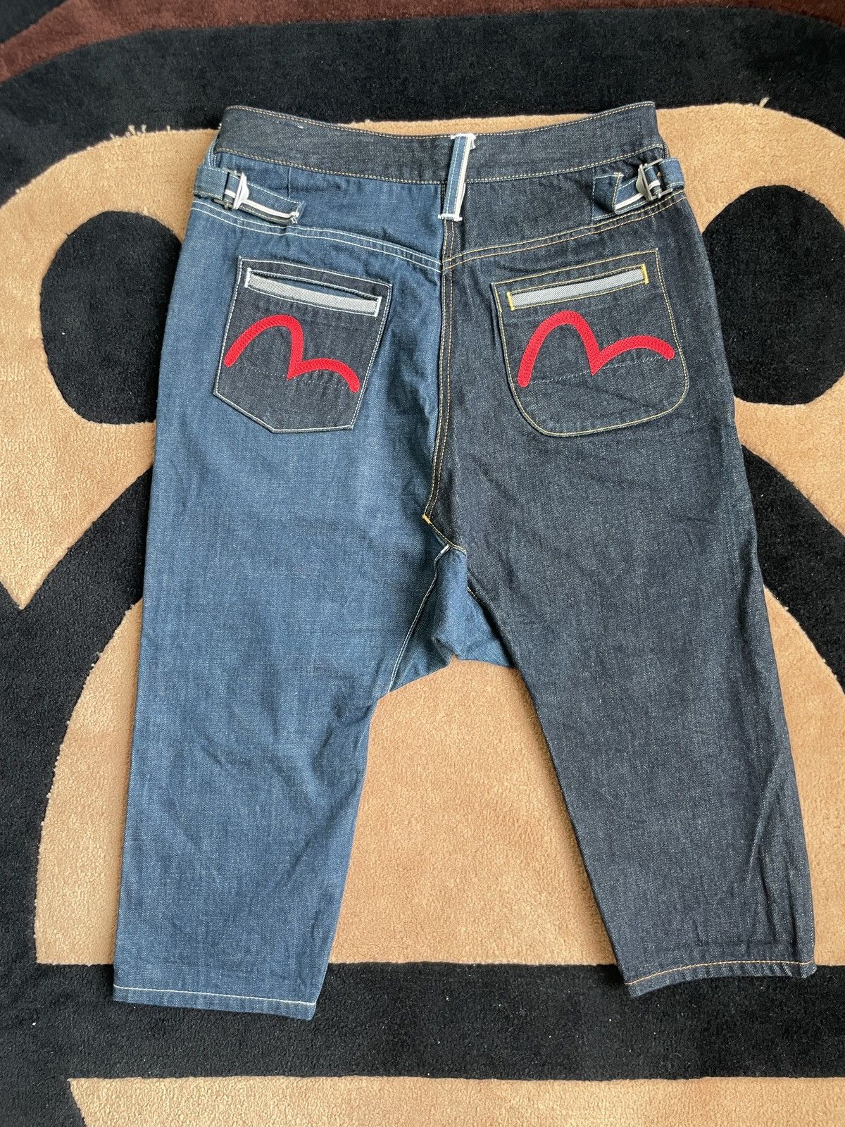 Evisu × Japanese Brand EVISU daicock style cropped pants！size:29 Size US 29 - 1 Thumbnail