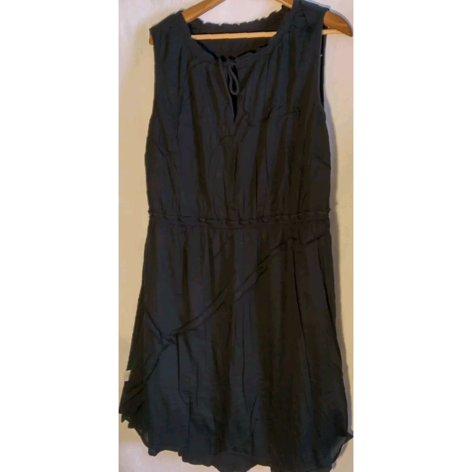 Vintage Jessica London Dress Women's Size 18 Sleeveless Gauze Black Ruffled Knee Length Casual Size XXL / US 16-18 / IT 52-54 - 2 Thumbnail