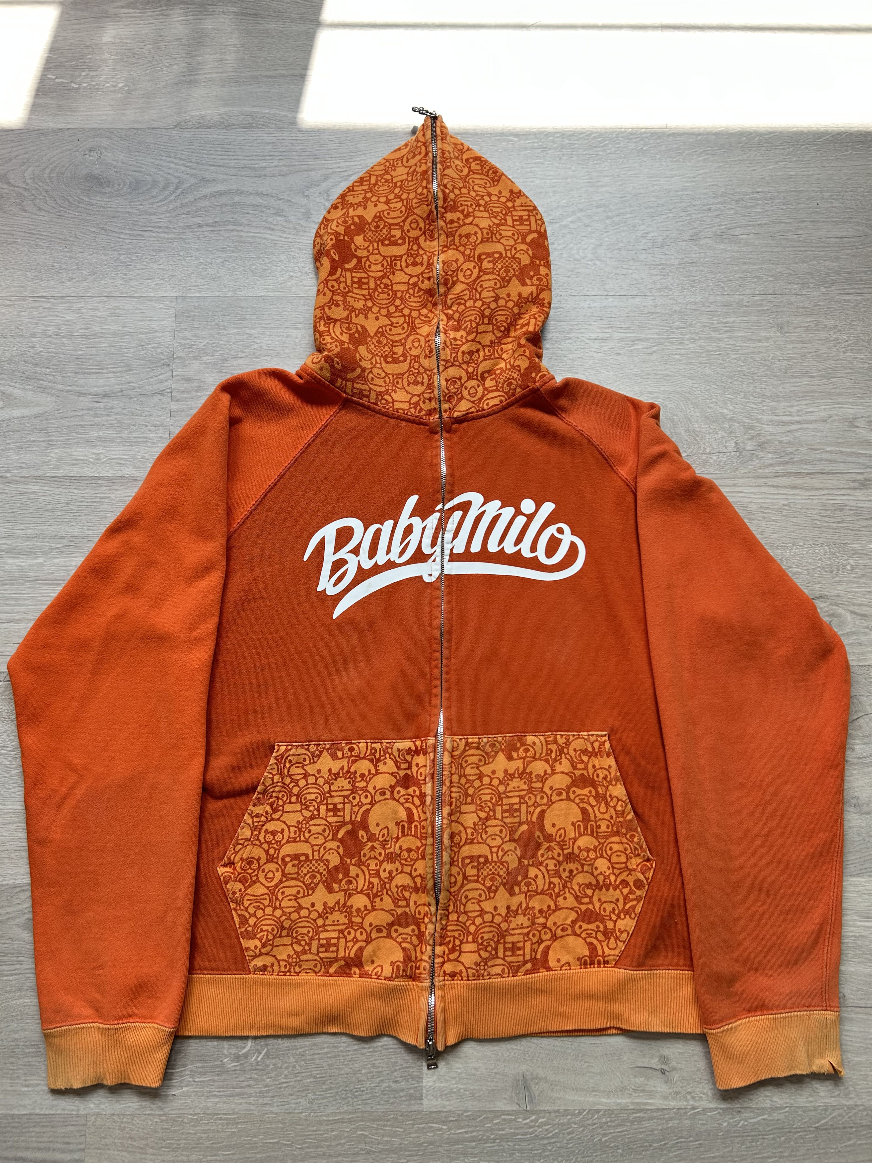 Bape BAPE Orange Animal Safari Milo Full Zip Hoodie Size US M / EU 48-50 / 2 - 1 Thumbnail