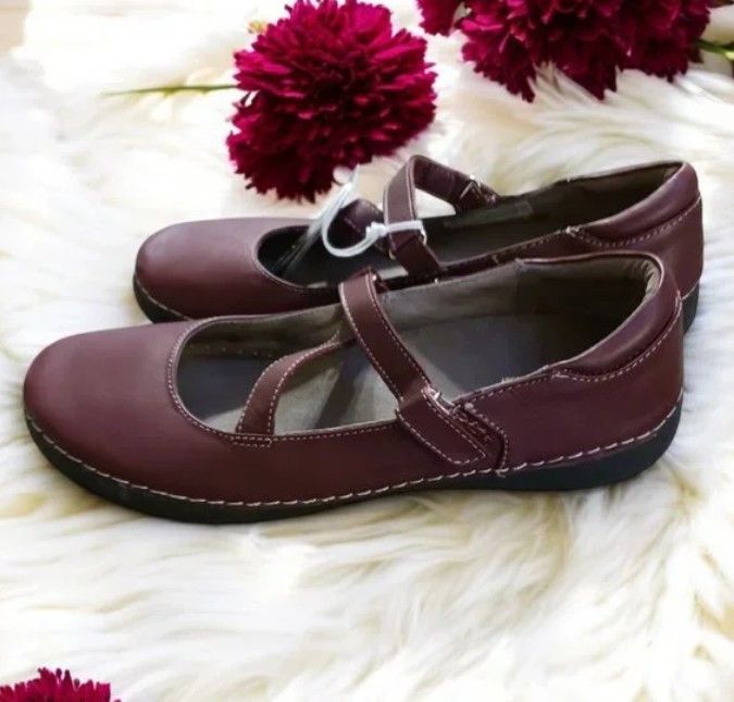 Vionic Vionic Judith Burgundy Mary Jane Flat Shoes Size 8.5 Size US 8.5 / IT 38.5 - 2 Thumbnail