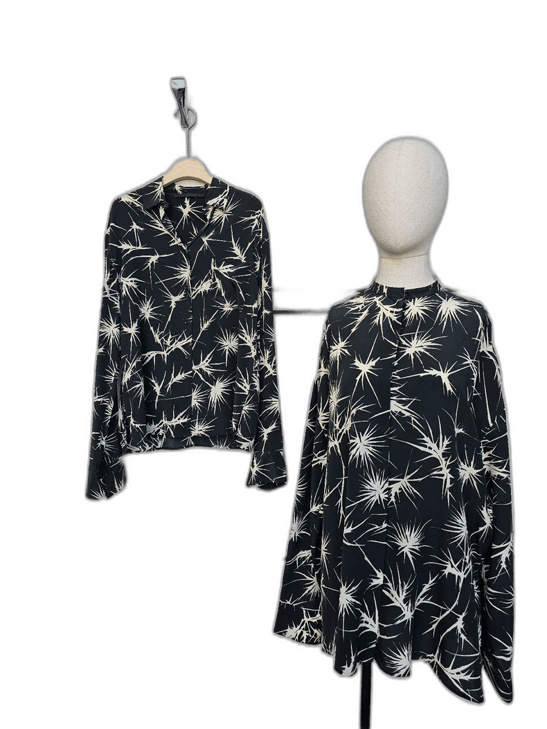 Haider Ackermann Silk Blouse with Court Collar Design Size L / US 10 / IT 46 - 1 Thumbnail