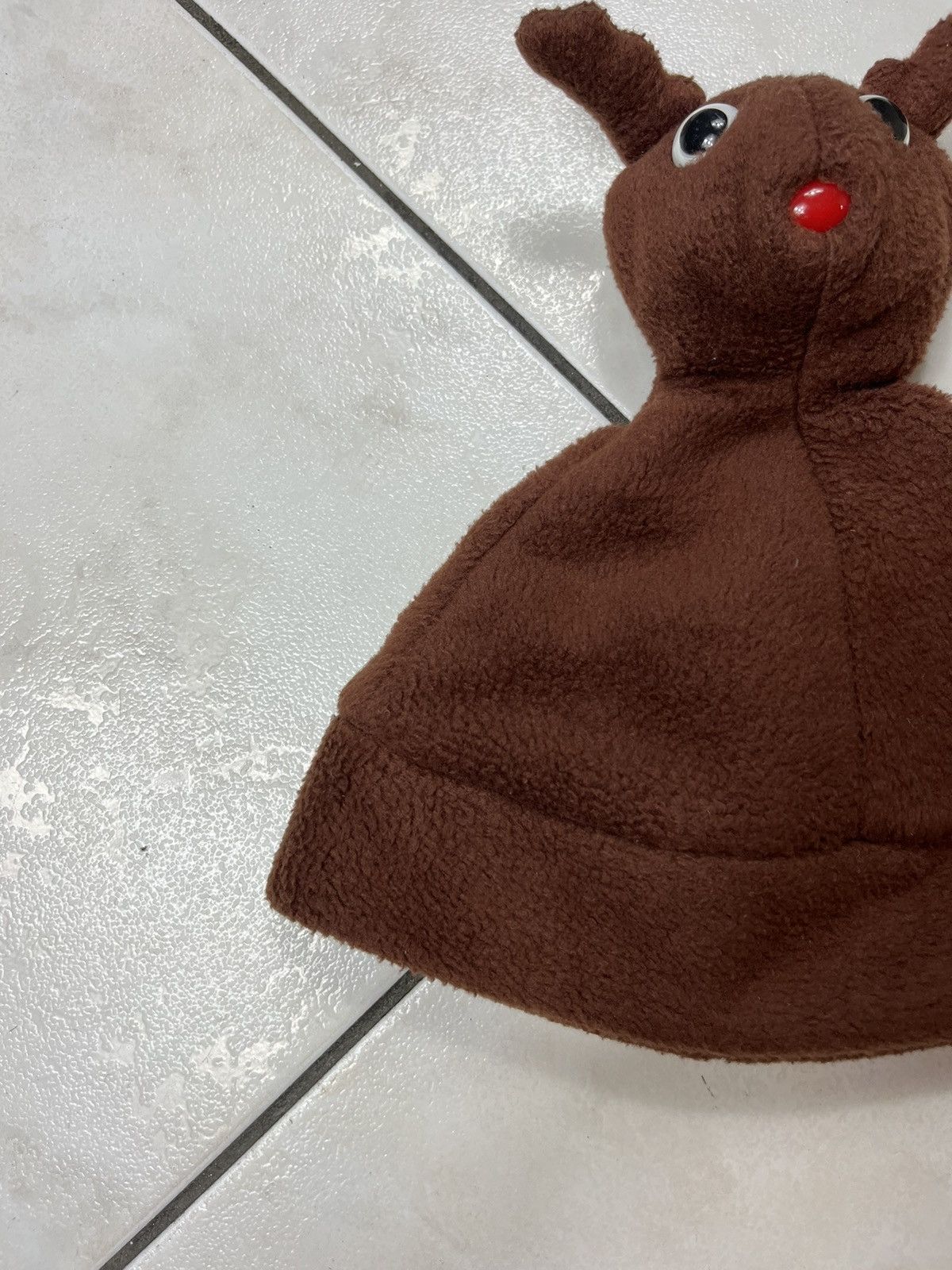 Gap × Vintage Vintage GAP 90s fleece animal hat sherpa reindeer funny Size ONE SIZE - 4 Thumbnail