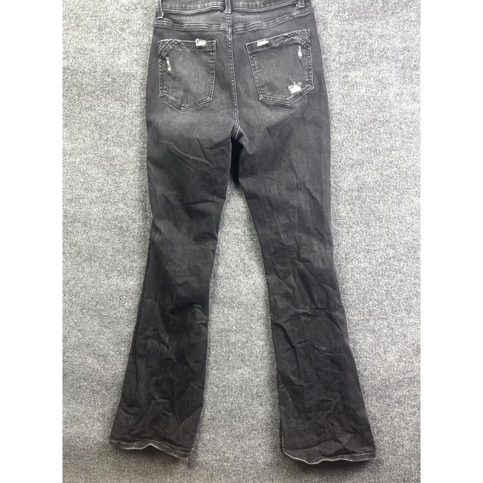 Buckle Black Buckle Black Jeans Bootcut Womens 29x34 Charcoal Wash Distressed Stretch Denim Pocket Size 29" - 7 Thumbnail
