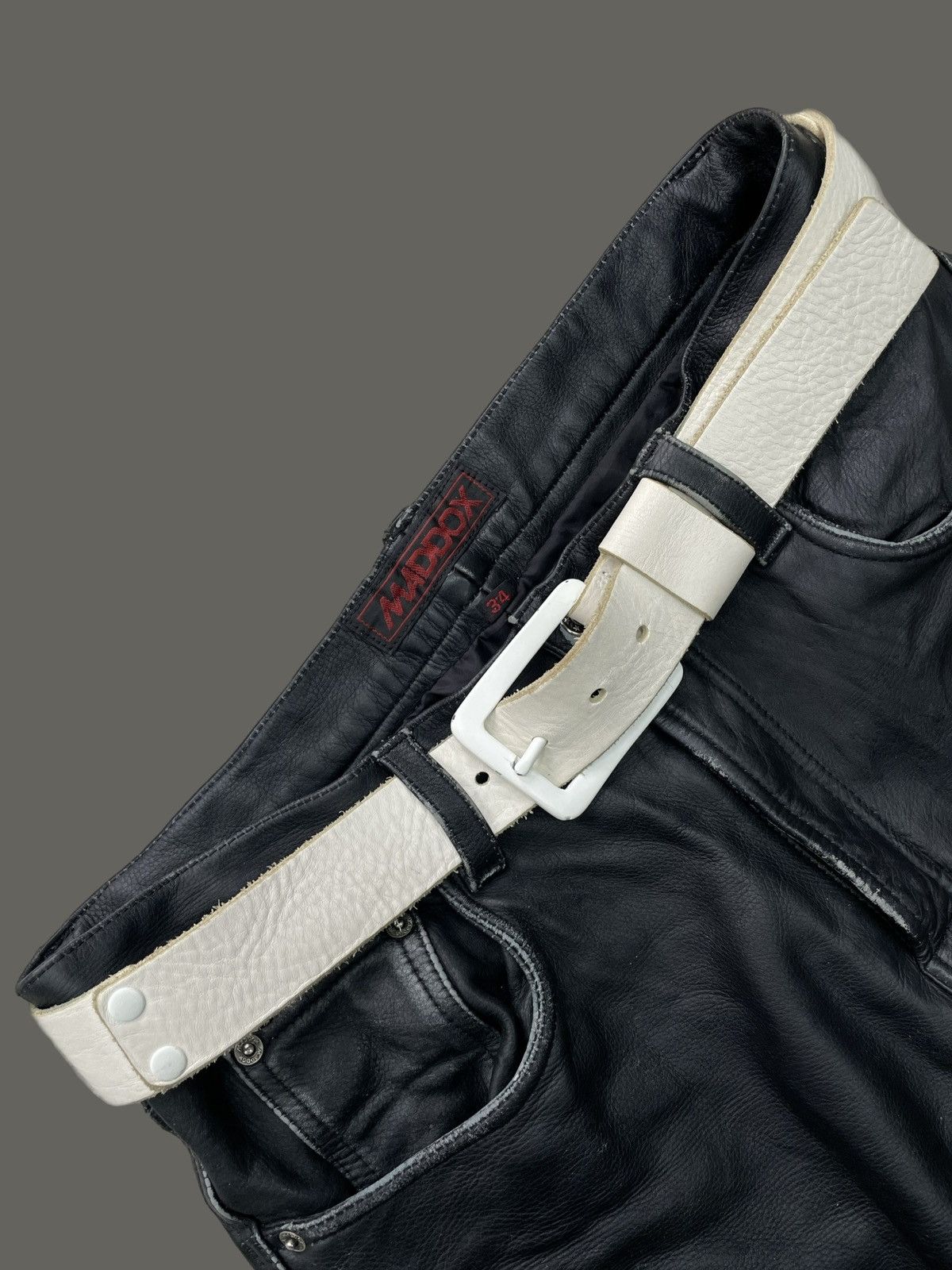 Diesel Diesel white leather belt Y2K big logo industrial style 90s Size ONE SIZE - 3 Thumbnail