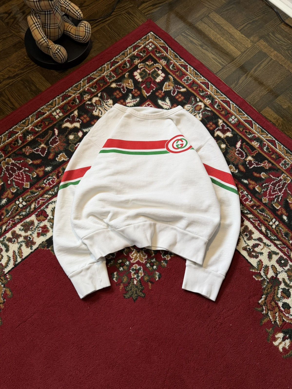 Gucci Gucci Interlocking G Sweatshirt Size S Beige Red Green Mens Size US S / EU 44-46 / 1 - 2 Thumbnail