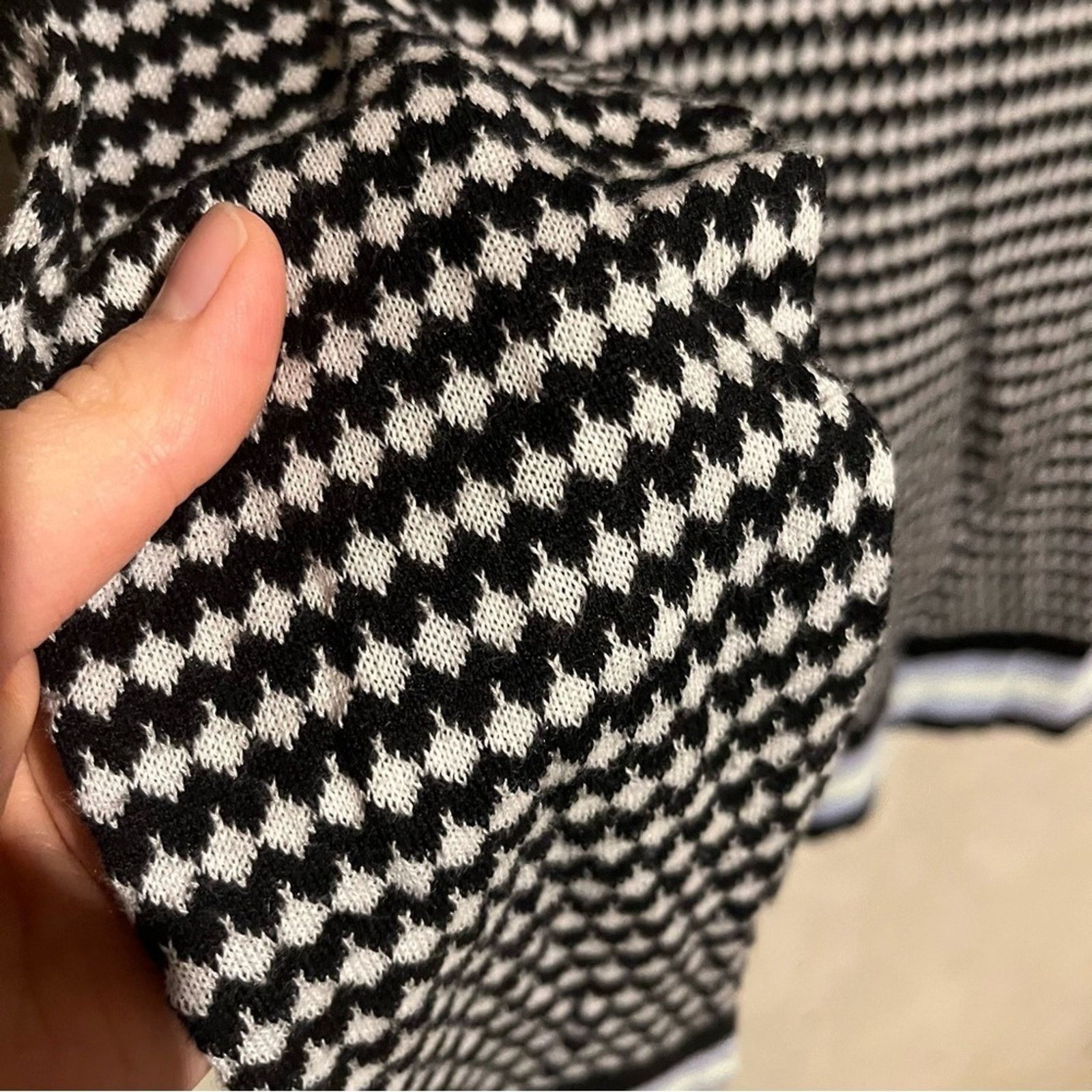 Other Halogen Sweater Long Sleeve Geometric Design Cotton Modal Size XS / US 0-2 / IT 36-38 - 3 Thumbnail