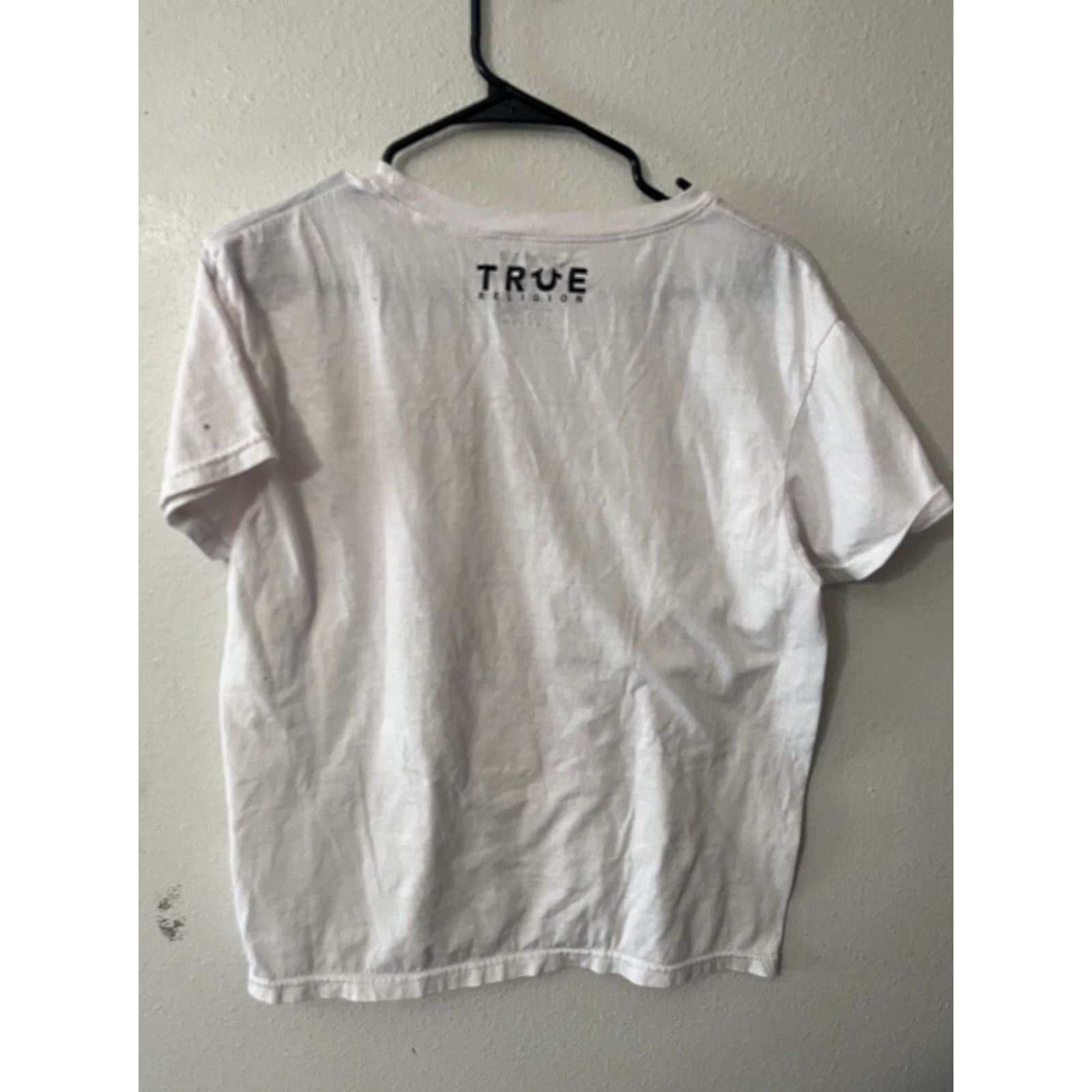 True Religion TRUE RELIGION Men's T-Shirt Large White Short Sleeve Crew Neck Solid Size US L / EU 52-54 / 3 - 3 Thumbnail