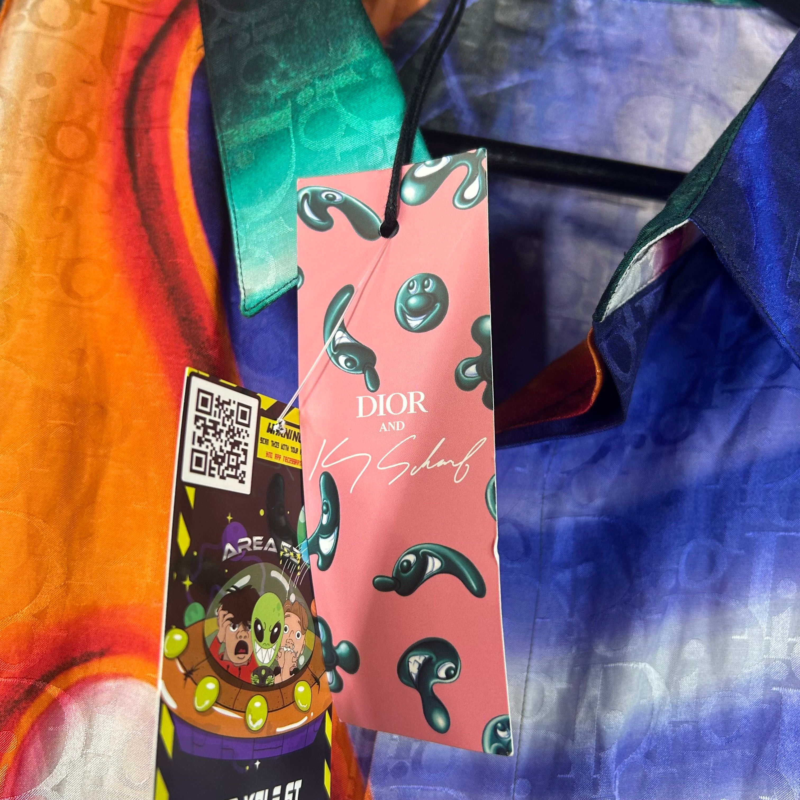 Dior NWT Dior Kenny Scharf Oblique Button Up Shirt Size 45 / 2XL Size US XXL / EU 58 / 5 - 4 Thumbnail