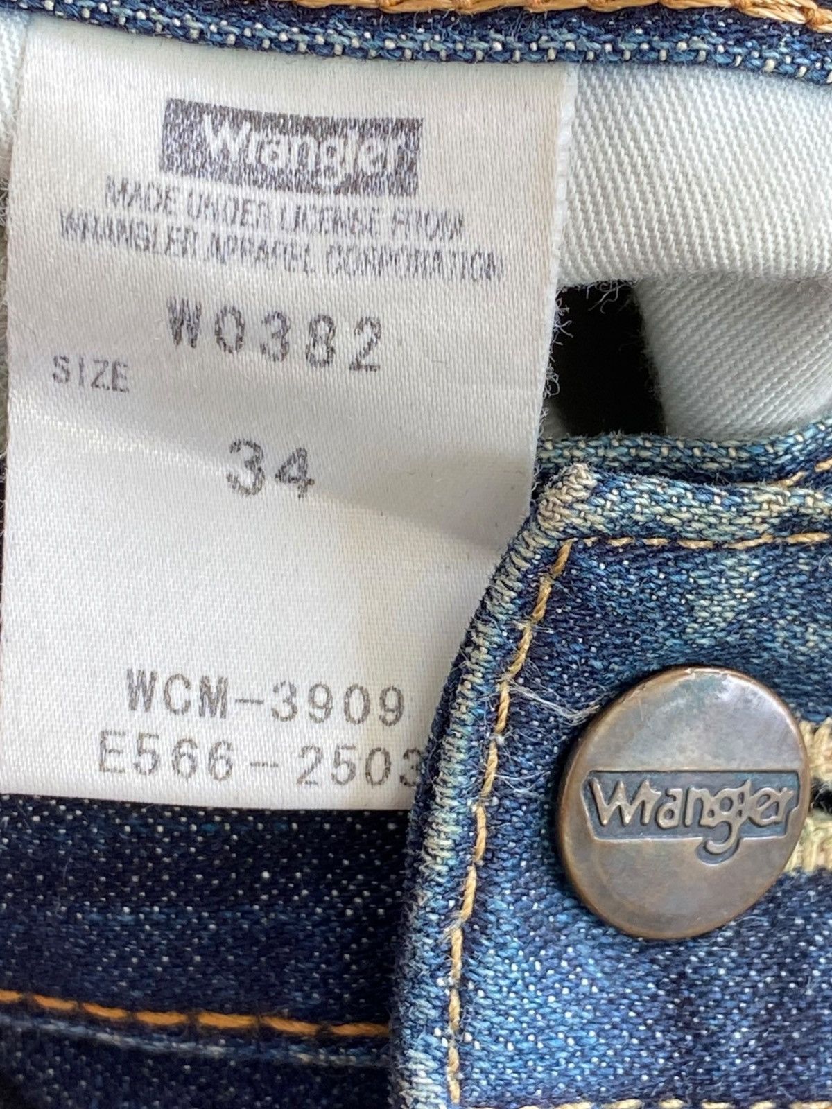 Wrangler Wrangler Mud Wash Whiskered Style Straight Leg Jeans Size US 34 / EU 50 - 10 Thumbnail