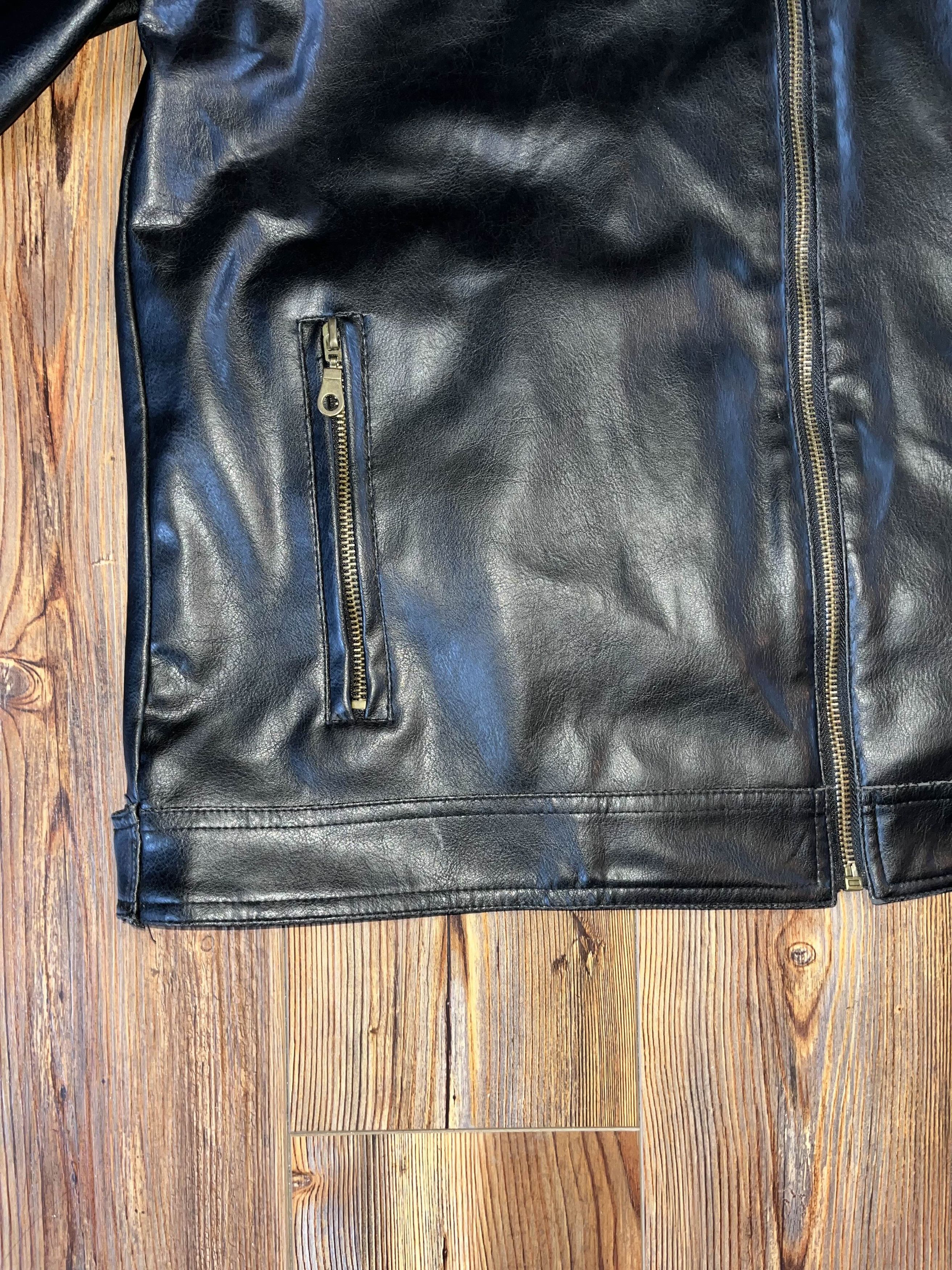 Vintage Vintage 90s Leather Biker Jacket Size US M / EU 48-50 / 2 - 2 Thumbnail
