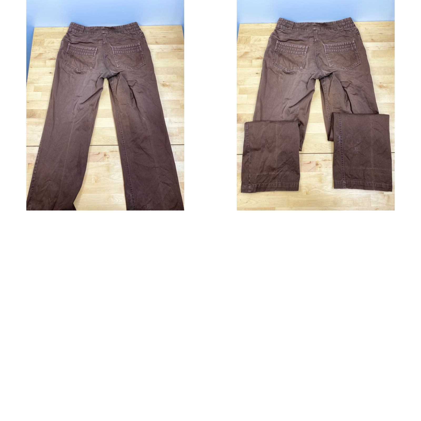 Vintage Clio Pants Dark Brown Size 4 Women Cotton Solid Casual Pants Bra nd Size 27" / US 4 / IT 40 - 8 Thumbnail