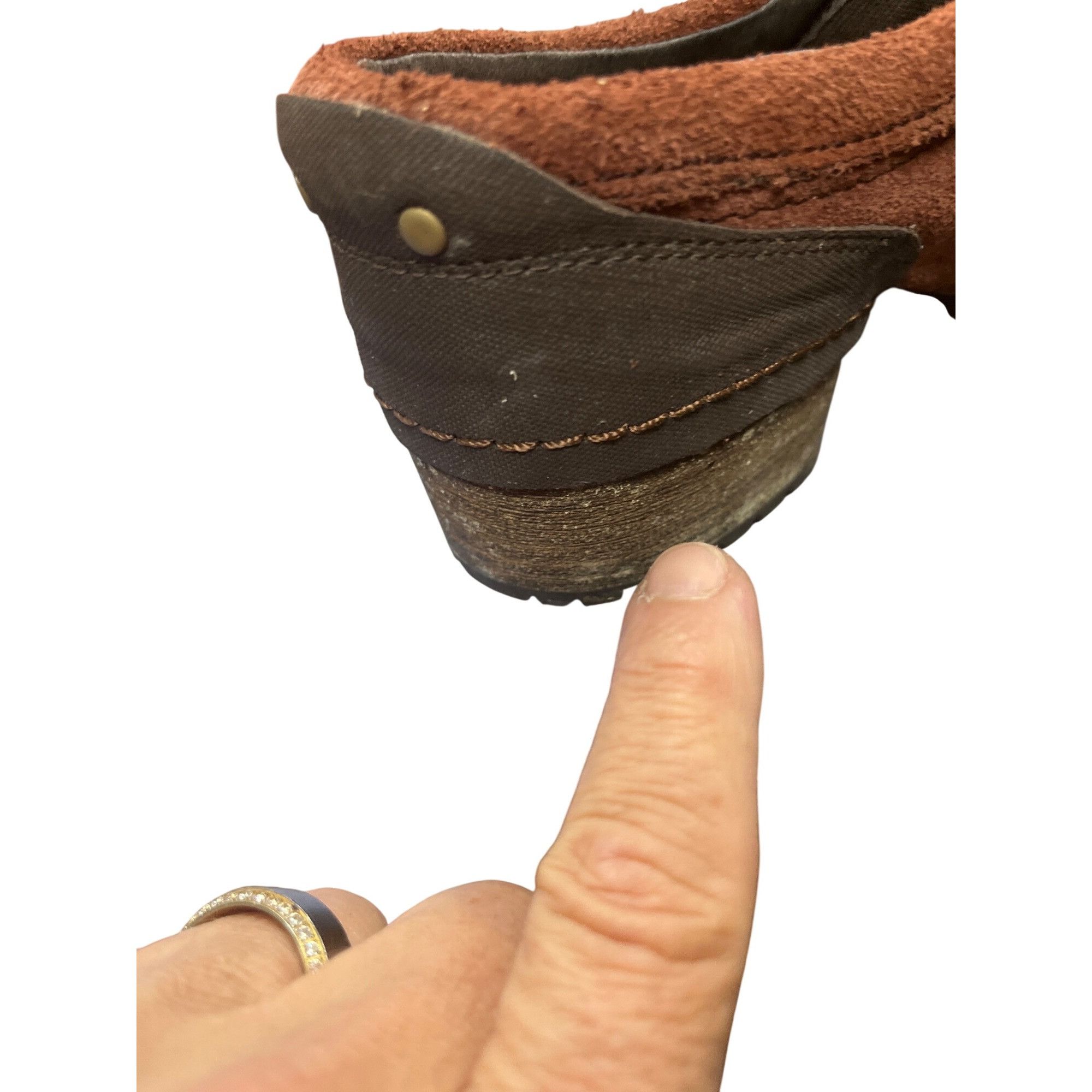 Merrell Merrell Chocolate wms brown leather mules clogs shoes sz 8 S Size US 8 / IT 38 - 14 Thumbnail