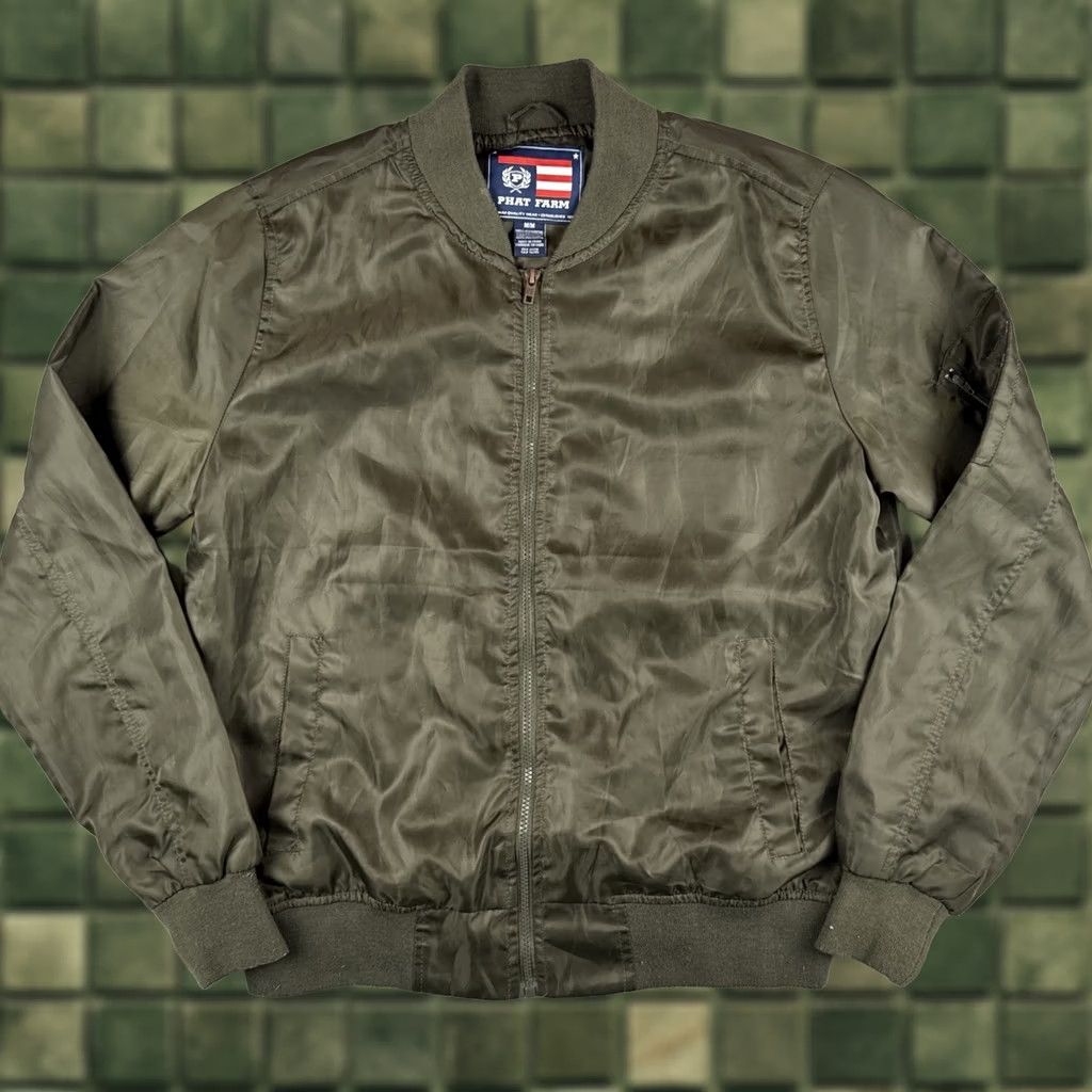 Phat Farm VINTAGE Y2K Phat Farm MA1 Bomber Jacket Olive Green Flight Jacket M Mens Size US M / EU 48-50 / 2 - 1 Thumbnail