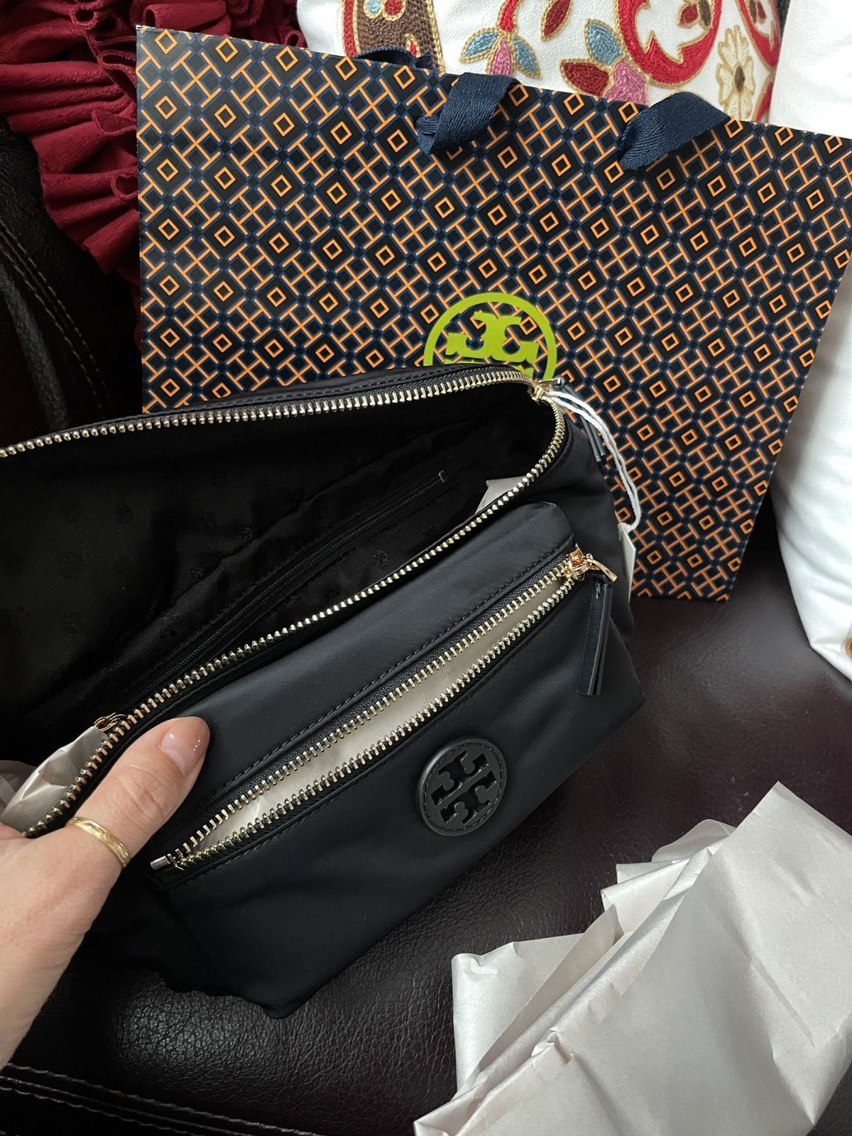 Tory Burch Latest New Tory Burch Black Nylon Belt Bag Sling Fanny Pack Size ONE SIZE - 9 Thumbnail