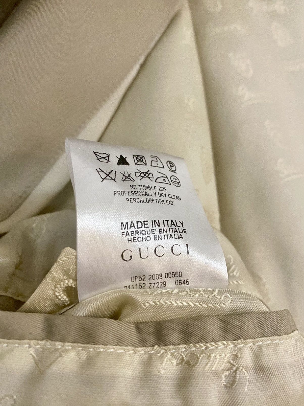 Gucci Gucci 🇮🇹 Stone Khaki Guccissima Lined Mackintosh Coat 48 NWT Size US M / EU 48-50 / 2 - 11 Thumbnail