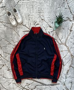 Vintage 90s Nylon Colour-Block White Ralph Lauren Polo Sport Tracksuit Top  - Large – Domno Vintage