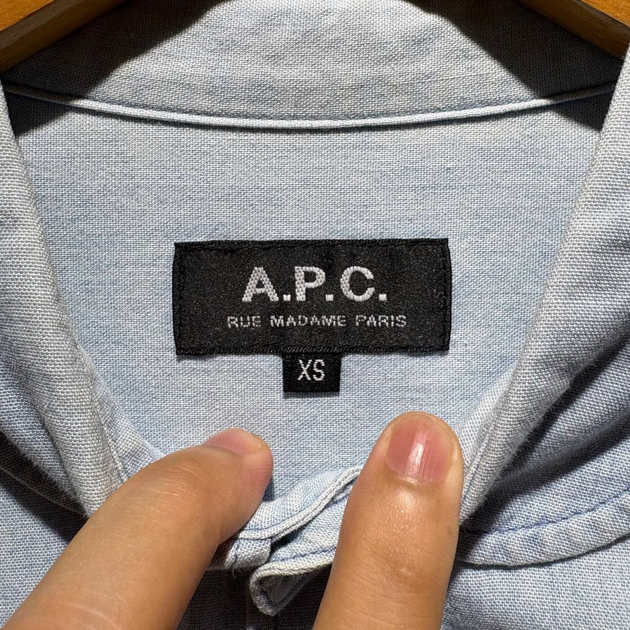 A.P.C. A.P.C Peterpan Japanese Collar Blue Shirt Size US XS / EU 42 / 0 - 8 Thumbnail