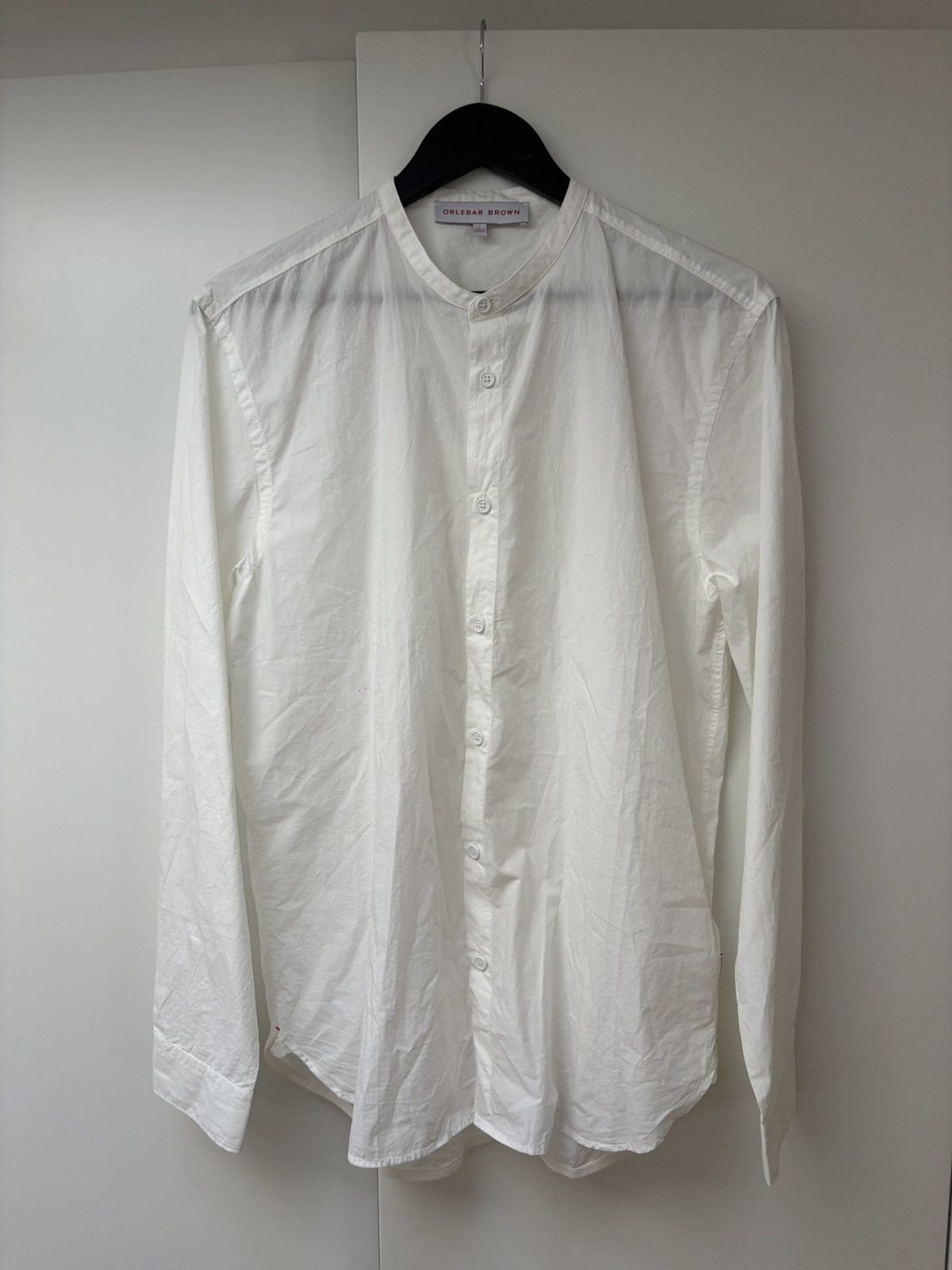 Orlebar Brown Mao collar white cotton shirt by Orlebar Brown Size US L / EU 52-54 / 3 - 2 Thumbnail