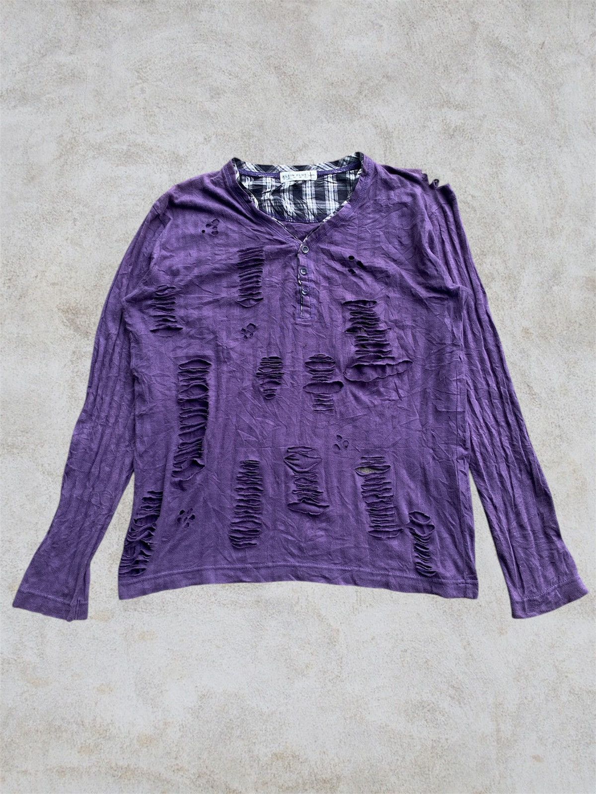 Hysteric Glamour × Japanese Brand × KMRii ❤️‍🔥Final Drop❤️‍🔥Klein plus homme Distressed purple Size US S / EU 44-46 / 1 - 1 Thumbnail