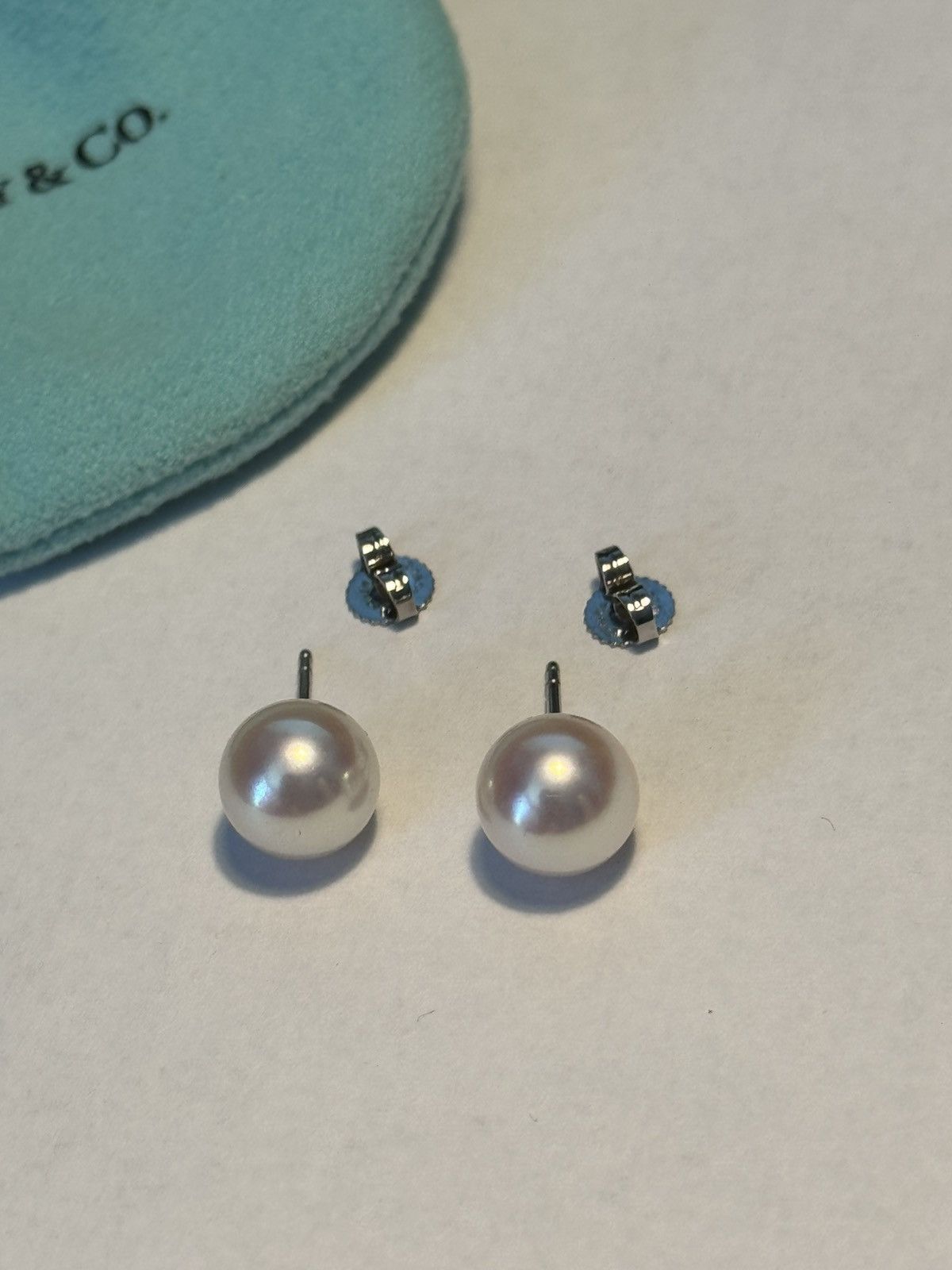 Tiffany & Co. Tiffany & Co. 18K White Gold White 8.5mm Pearl Stud Earrings Size ONE SIZE - 4 Thumbnail
