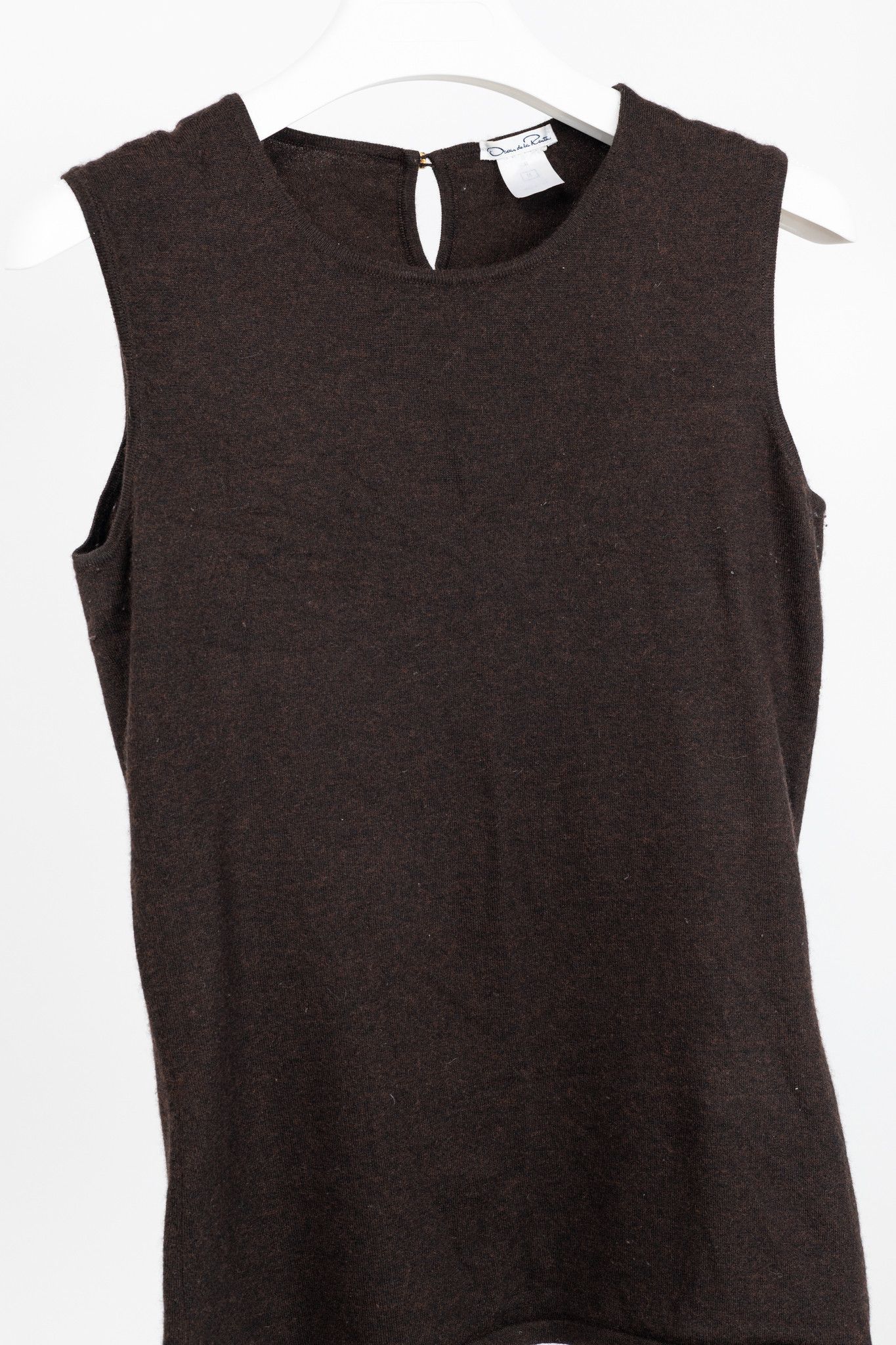 Oscar De La Renta Oscar de la Renta AW/07 Brown Cashmere-Knit Tank Size M / US 6-8 / IT 42-44 - 3 Thumbnail