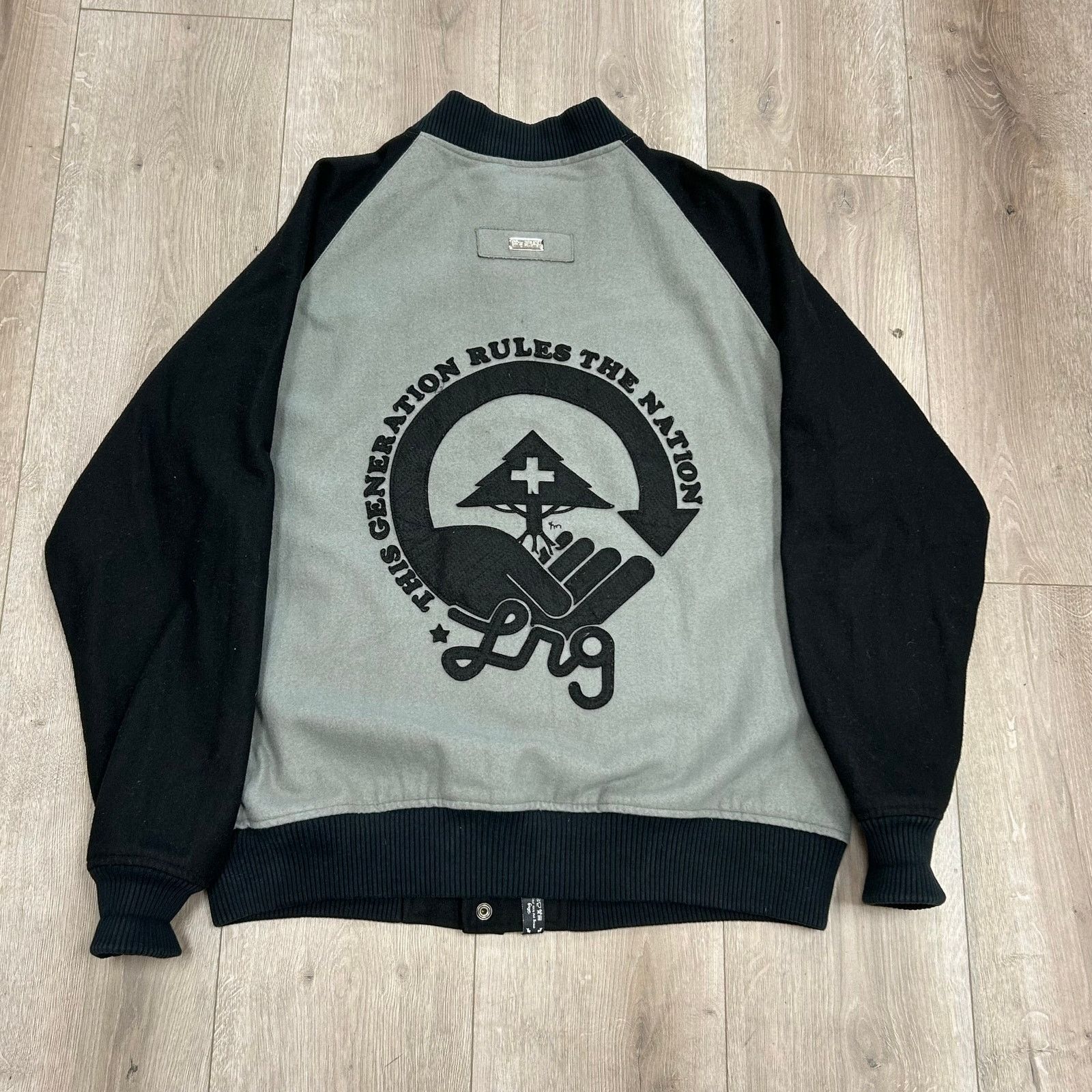 LRG LRG Generation Letterman Wool Jacket Coat Gray Black Size XL Size US XL / EU 56 / 4 - 6 Thumbnail