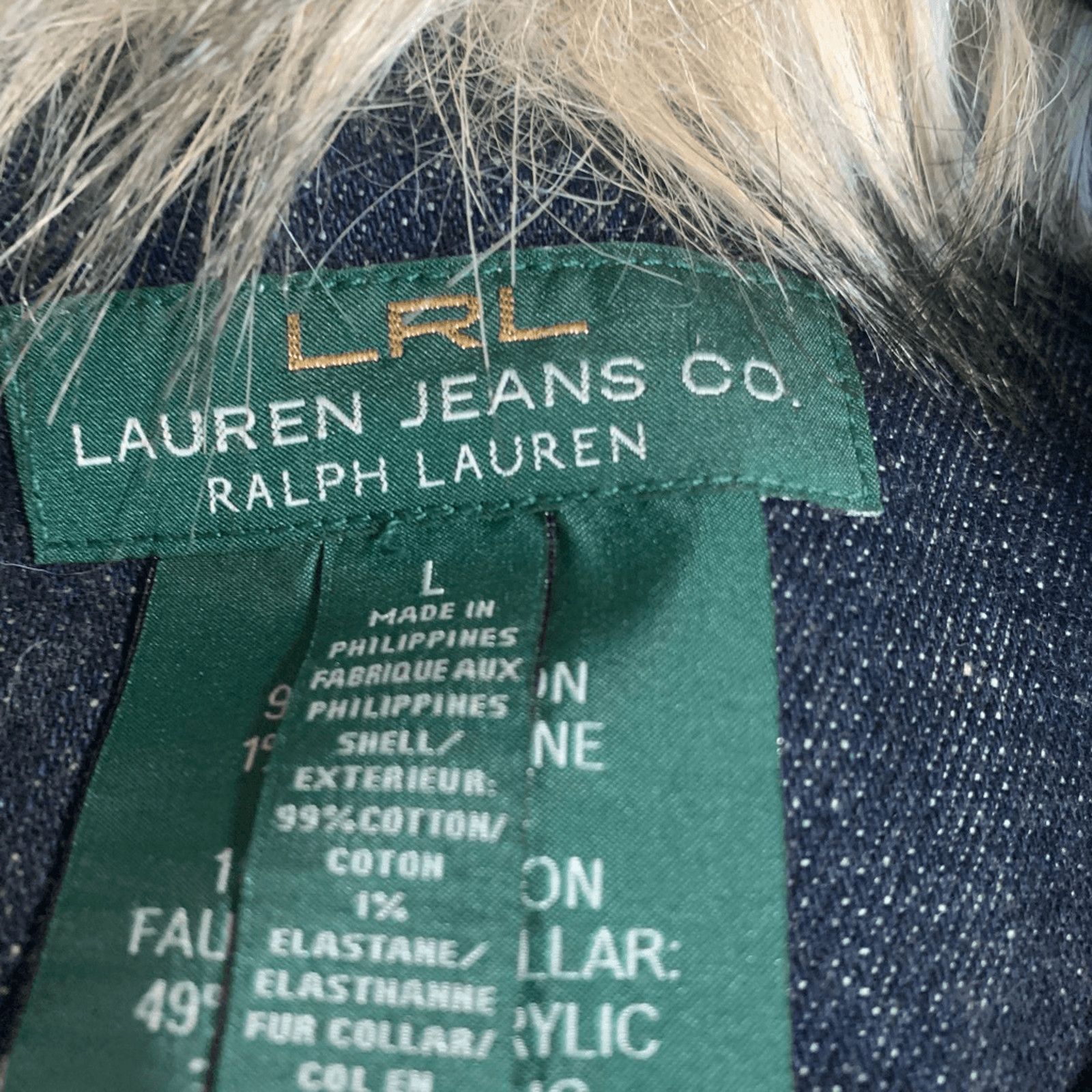 Vintage Vintage Ralph Lauren Denim Jacket Faux Fur Collar Western Size M / US 6-8 / IT 42-44 - 8 Thumbnail