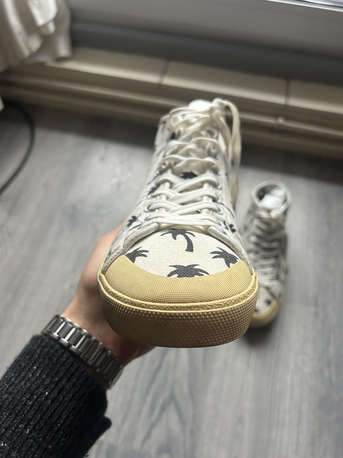 Saint Laurent Paris Palm Tree Print Canvas High-Top Sneakers Size US 7.5 / EU 40-41 - 5 Thumbnail