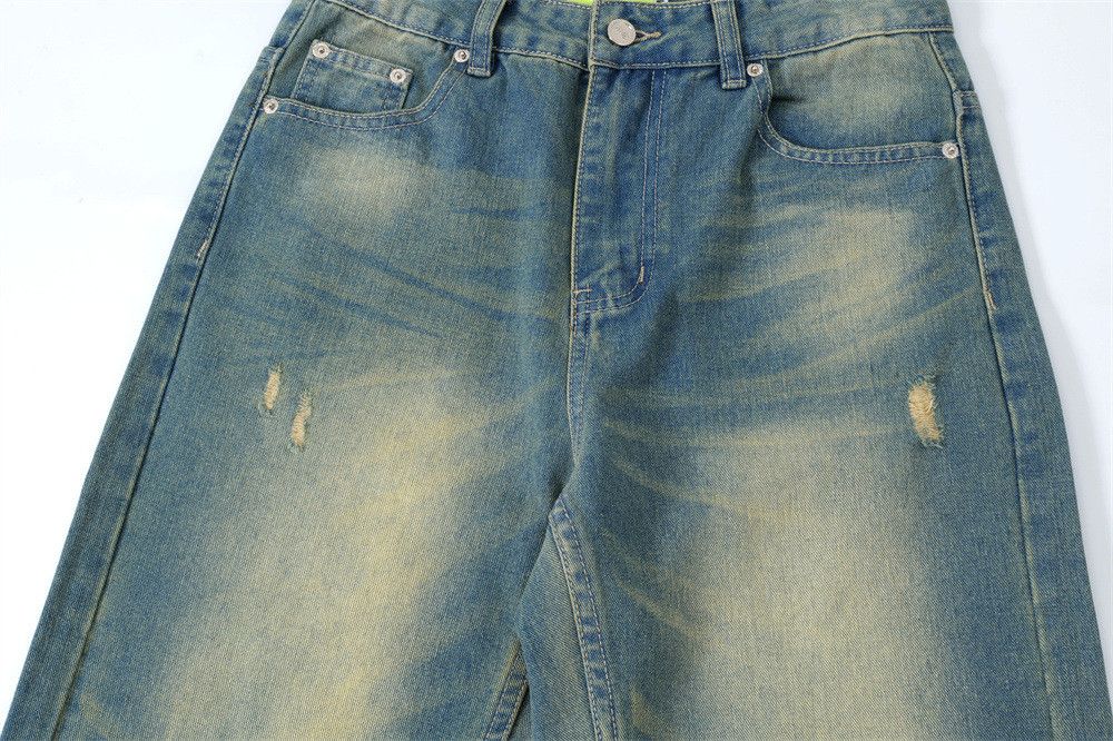 Japanese Brand × Jean Men's punk trend tie-dyed washed distressed jeans Size US 32 / EU 48 - 4 Thumbnail